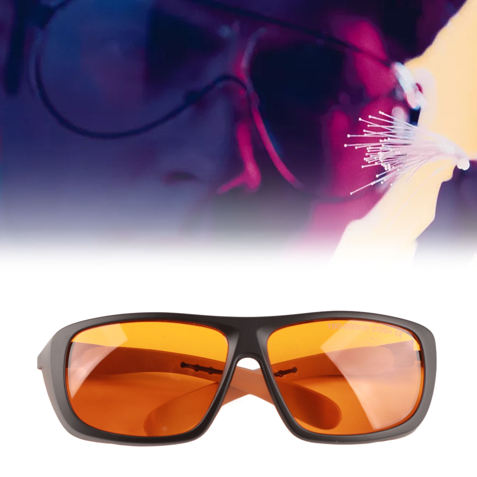 Schutzbrille Für Den Wellenlängenbereich 190–500 Nm, Schutzbrille Für Glasfasertechniker, Schwarz