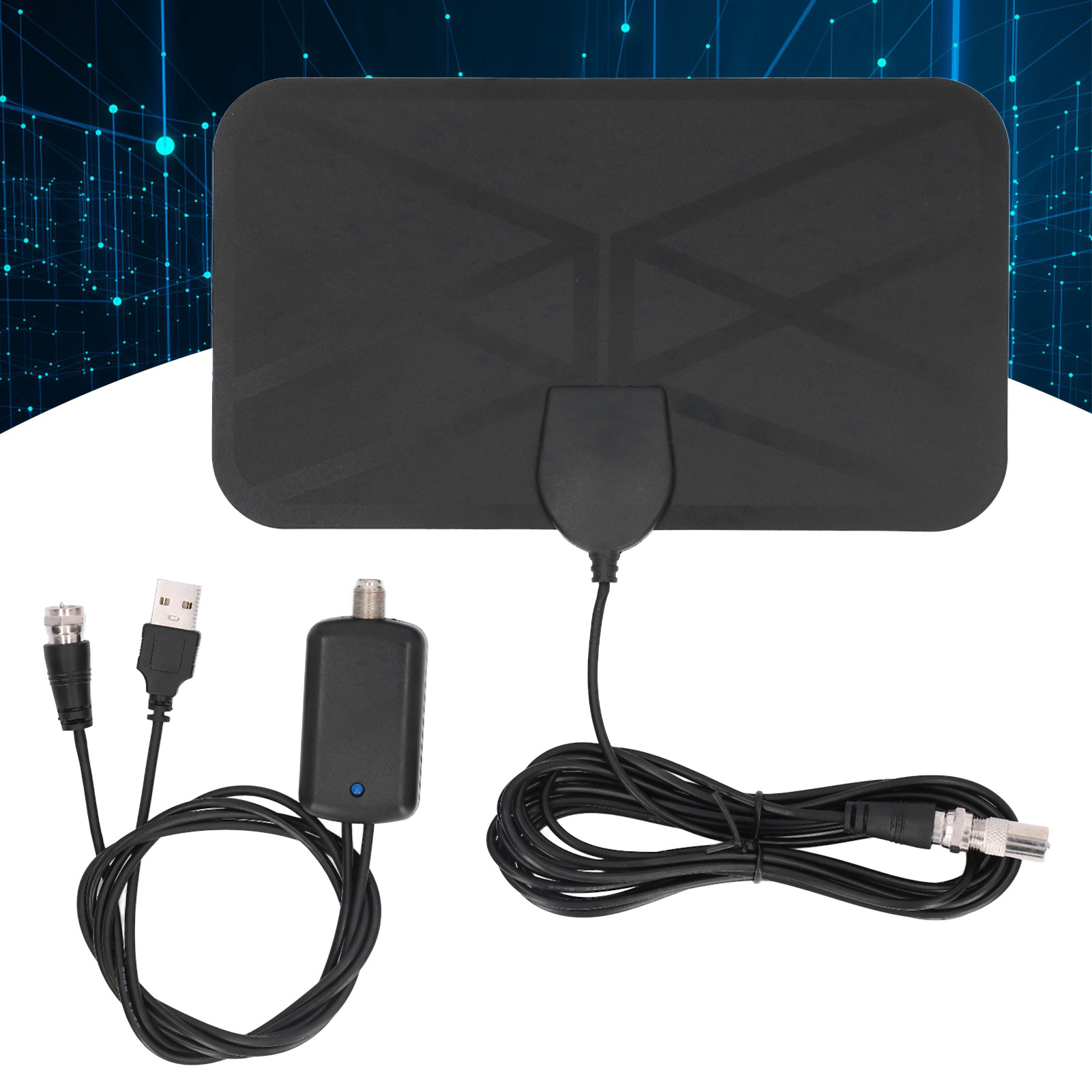 Digitale Tv-antenne, Digitale Terrestrische Hd-zimmerantenne, 4k 1080p-antenne, Hd-digital-tv-antenne, Flachbildfernsehantenne, Empfangsbereich Von 50 Bis 80 Meilen.