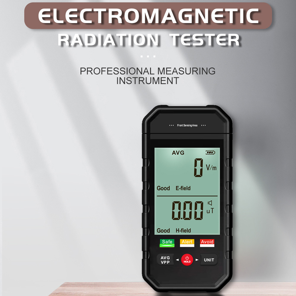 Et925 Tragbarer Elektromagnetischer Strahlungsdetektor Mit Großem Bildschirm (schwarz) (wie Abgebildet)