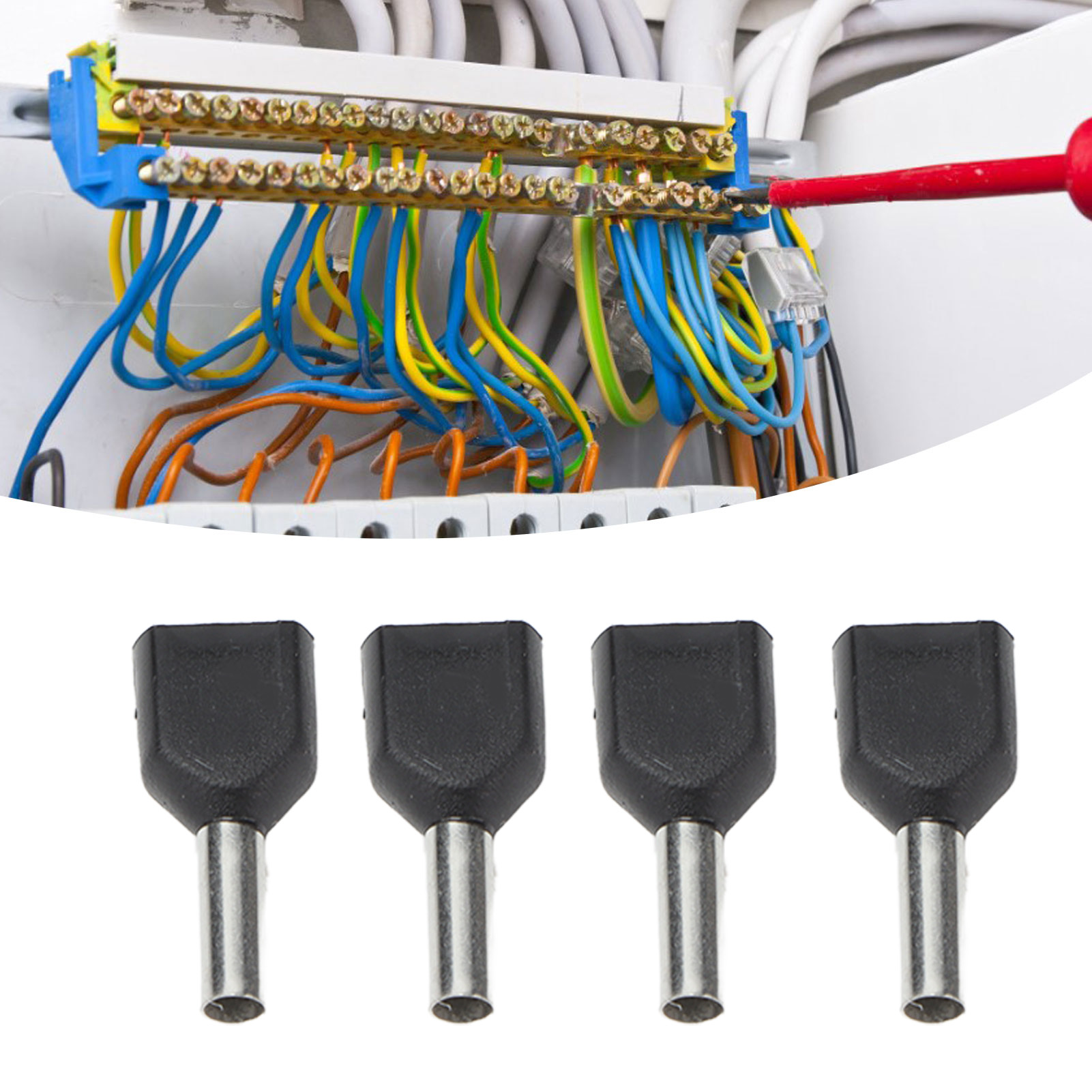 Te1508 Awg 16/1,5 Mm² Kaltisolierte Rohranschlussklemme, Europäische Ausführung Mit Stiften Und Isolierhülse. Erhältlich In 100er-packungen.