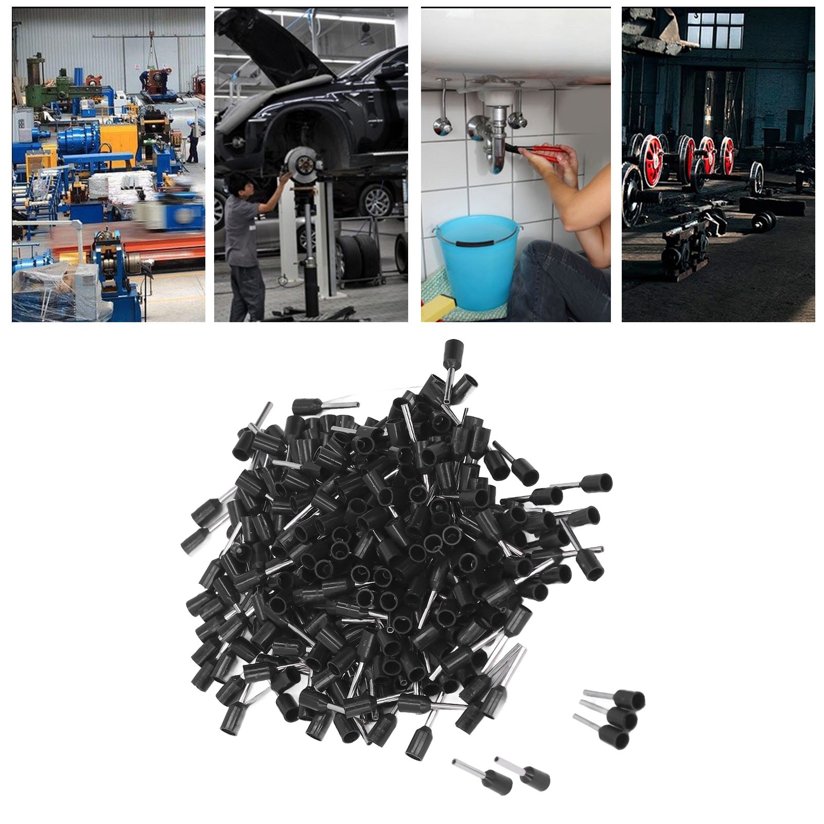 1000 Stück Zu Verkaufen E0508 ​​22awg Flexible Crimp-isolierkabelschuh, Kälteisolierte Rohrklemme