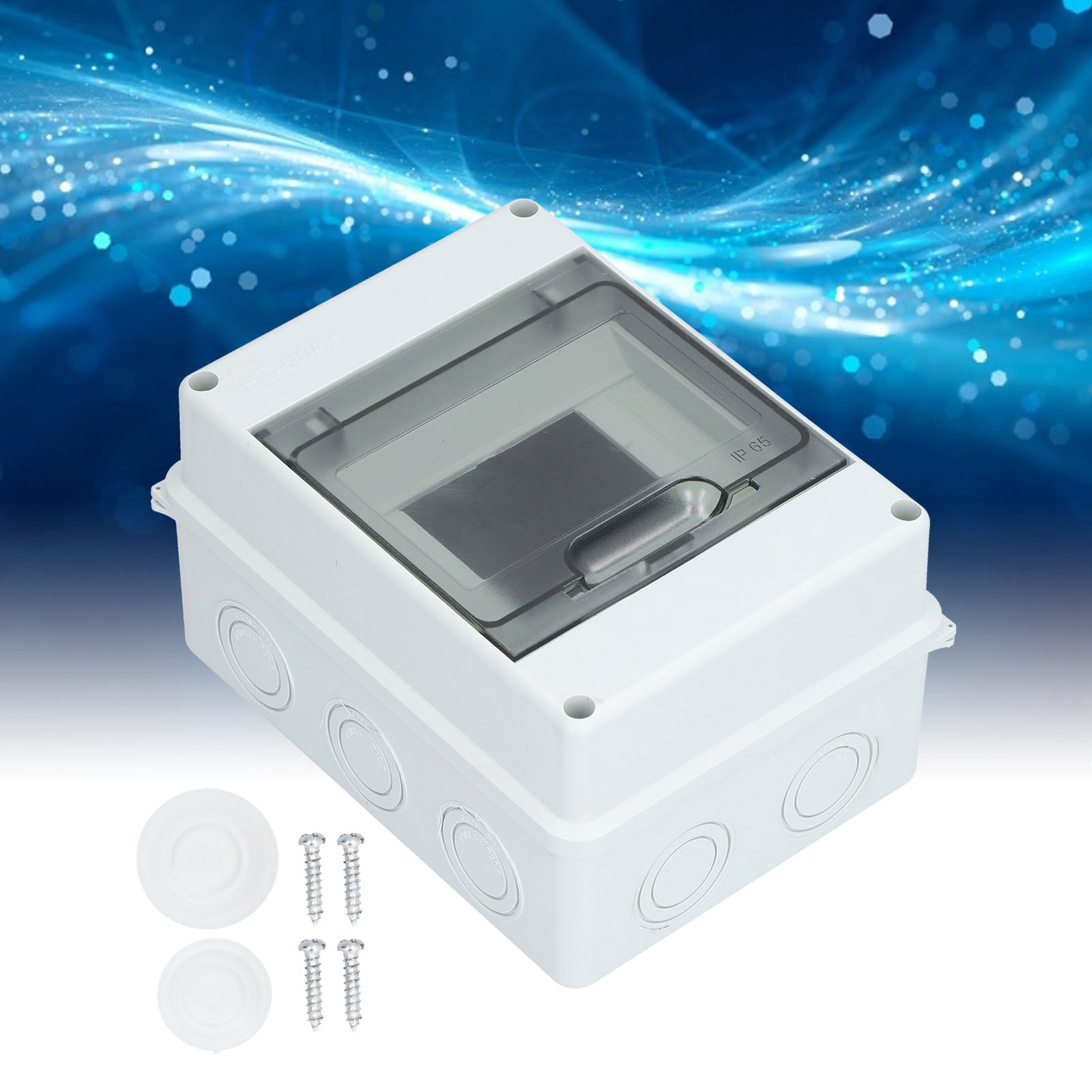 Elektrischer Verteilerkasten Mit Transparenter Kunststoffabdeckung, Ip65 Abs, Für 5-kanal-leitungsschutzschalter Im Innenbereich