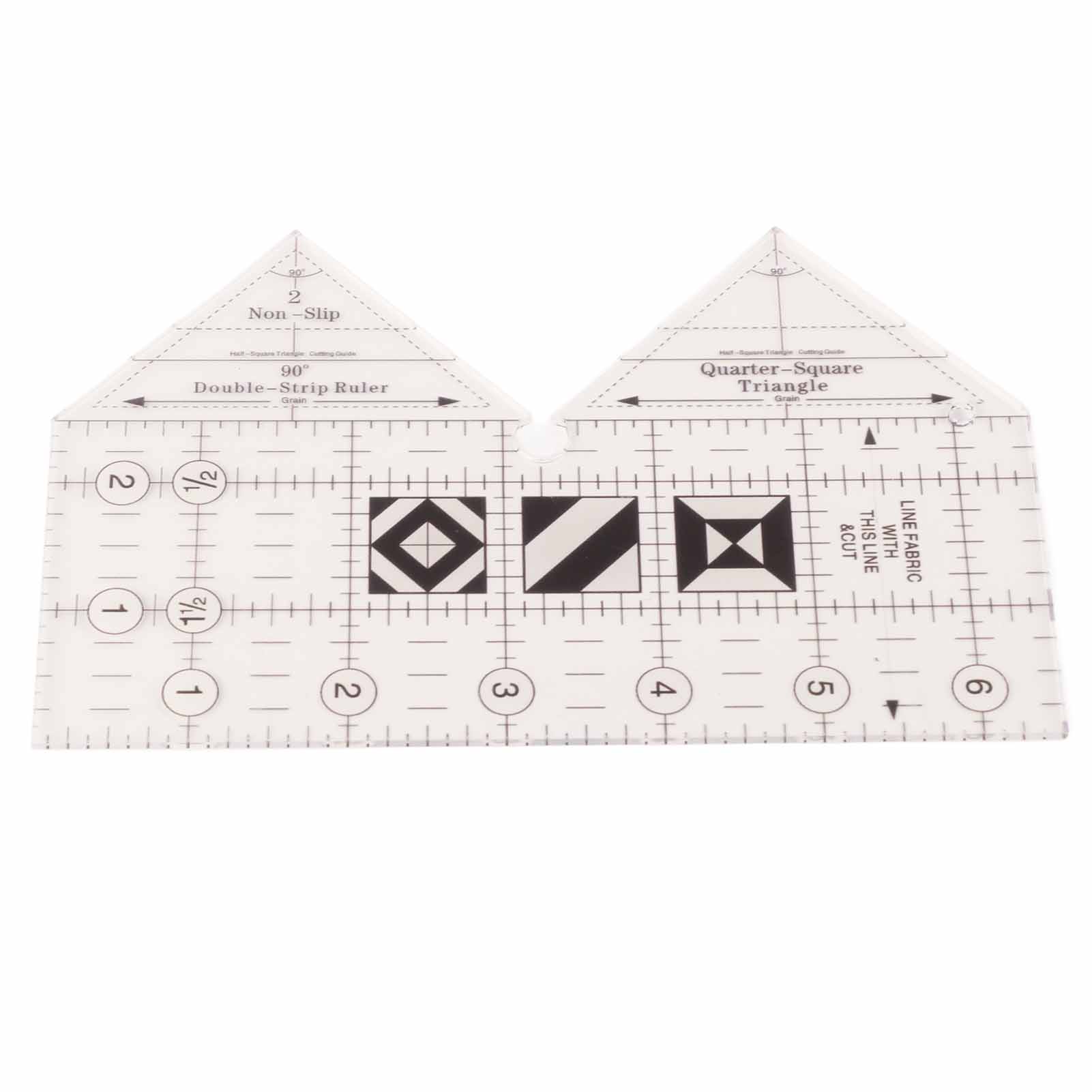 1 Acryl-maßband 45°/60°/90°, Mess- Und Schneidelineal Zum Nähen Und Quilten, Schneidelineal Für Büro Und Heimwerker, 90°-winkel, 15 Cm (6 Zoll).