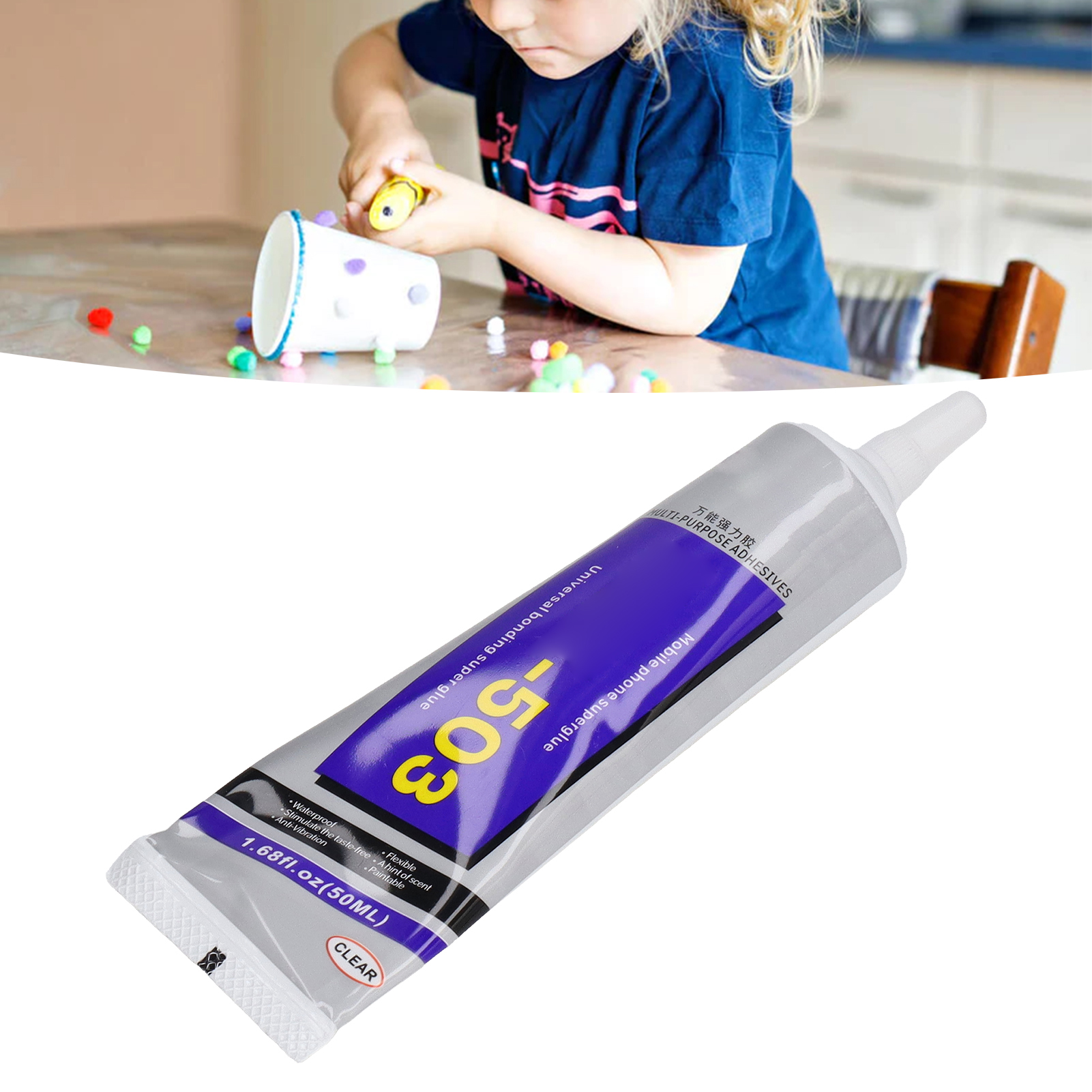 Starker, Transparenter Dichtstoff Für Kanten, Schnelle Und Kraftvolle Wirkung, 50 Ml, Verkauft In 2er-packungen.