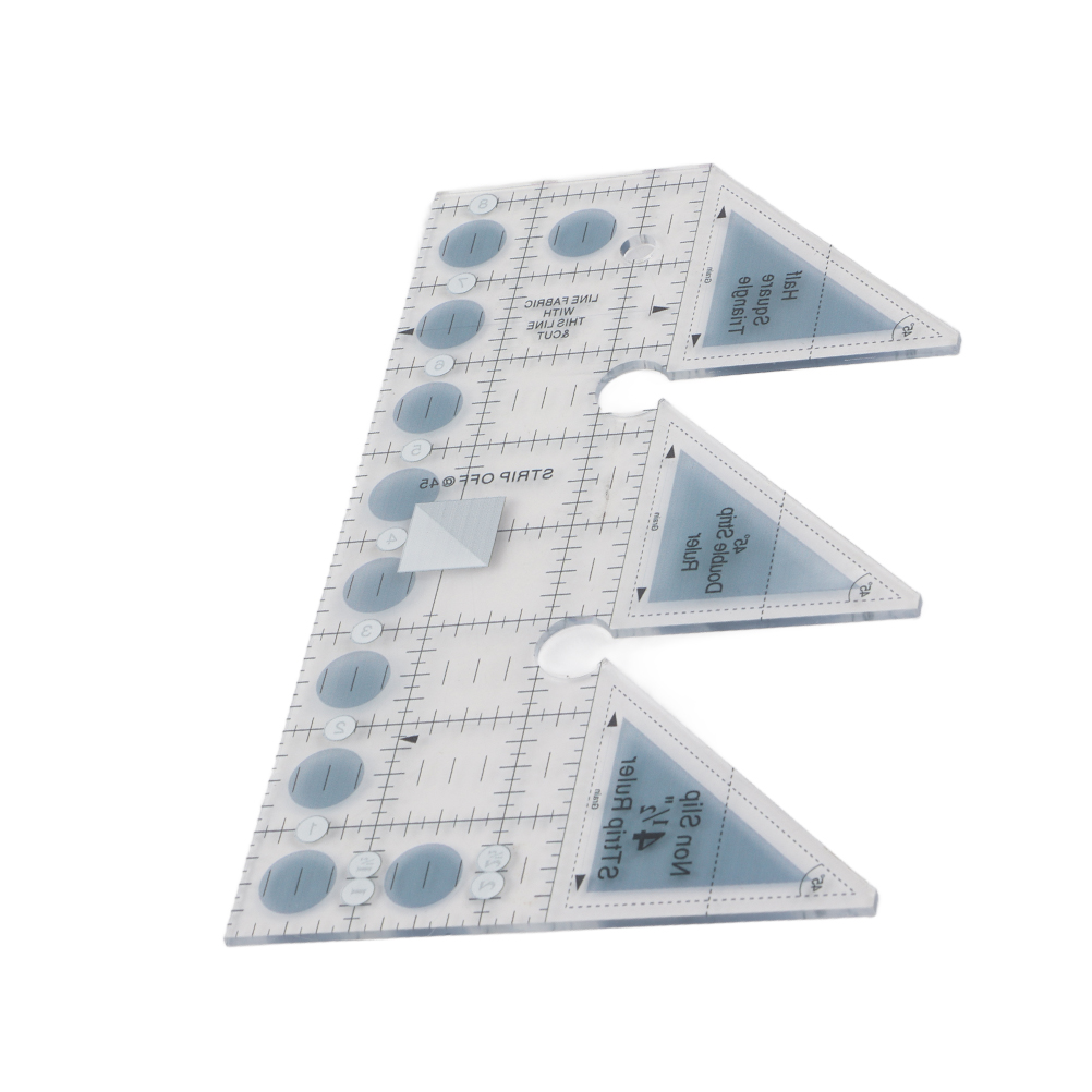 Acrylstreifenlineal 45°/60°/90° (1 Stück) Zum Messen, Schneiden, Nähen, Quilten, Für Büro Und Heimwerkerarbeiten, 45°, 20 Cm (8 Zoll).