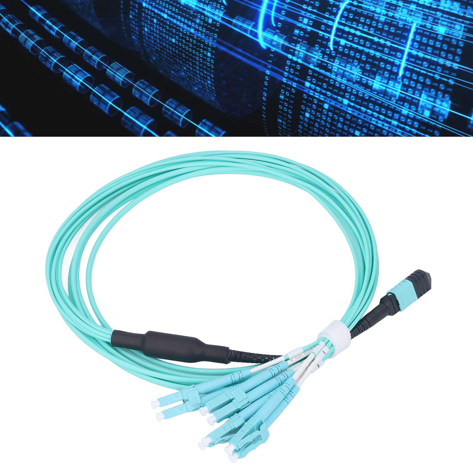 8-adriges Mpo-lc-glasfaser-patchkabel, 8-adriges 10-gigabit-multimode-glasfaser-patchkabel.
