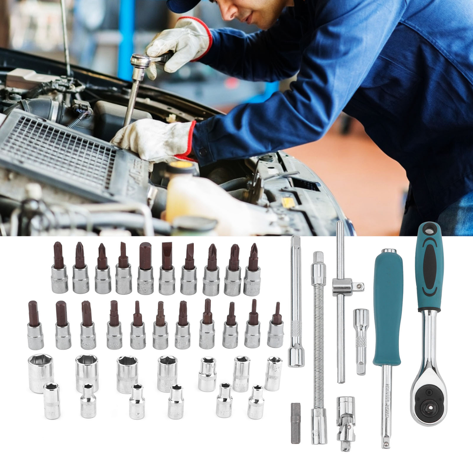 Werkzeugschlüsselsatz 21834, Multifunktionales Mechanisches Demontage- Und Montagewerkzeug, Rotationswerkzeug Für Die Kfz-reparatur