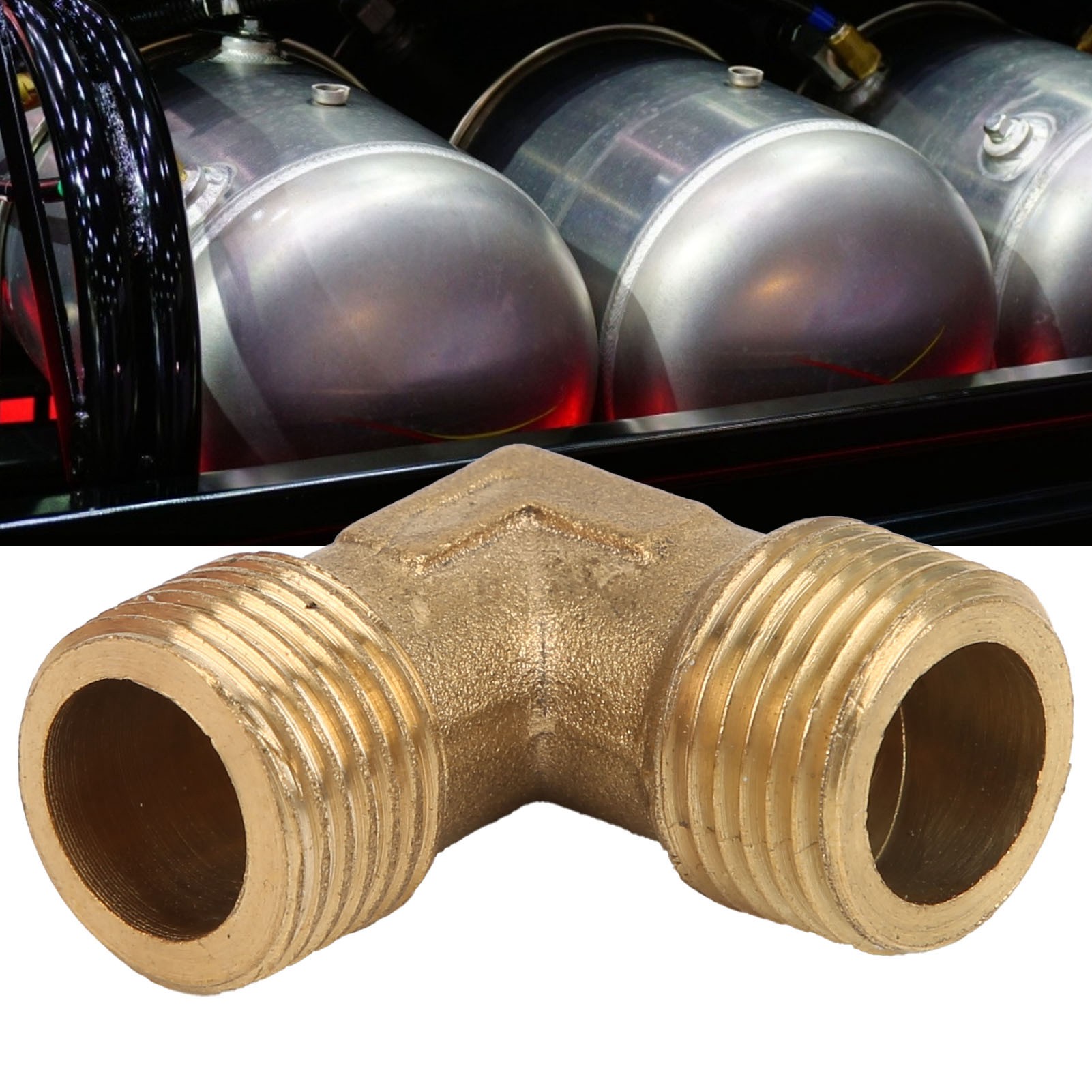 3/8" X 3/8" Rechtwinkliger Winkeladapter Für Rückschlagventile, Zubehör Für Luftkompressoren, Luftauslasswinkel, Luftpumpenanschlusswinkel