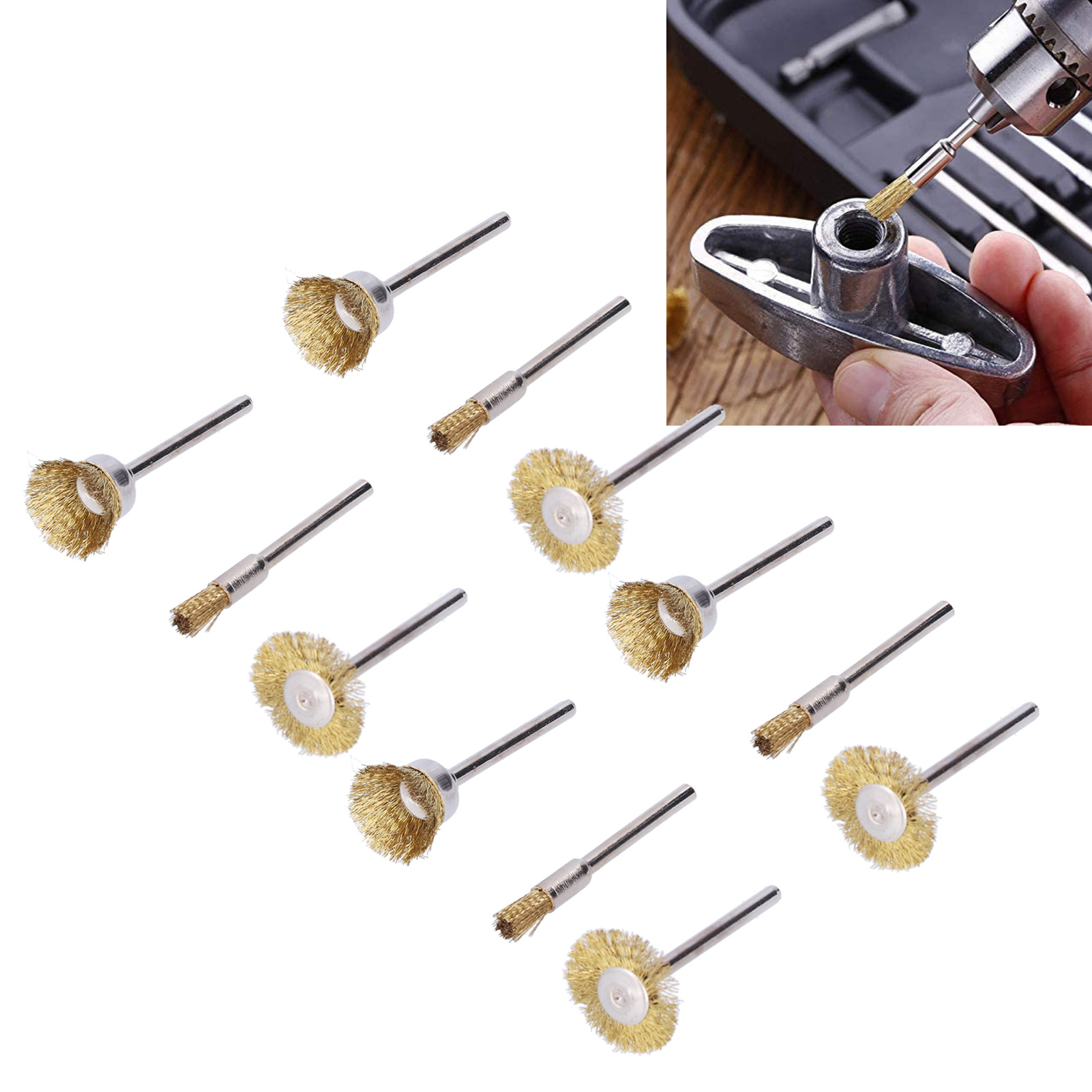 Set Mit 90 Metallbürsten, Set Mit Messing-radbürsten