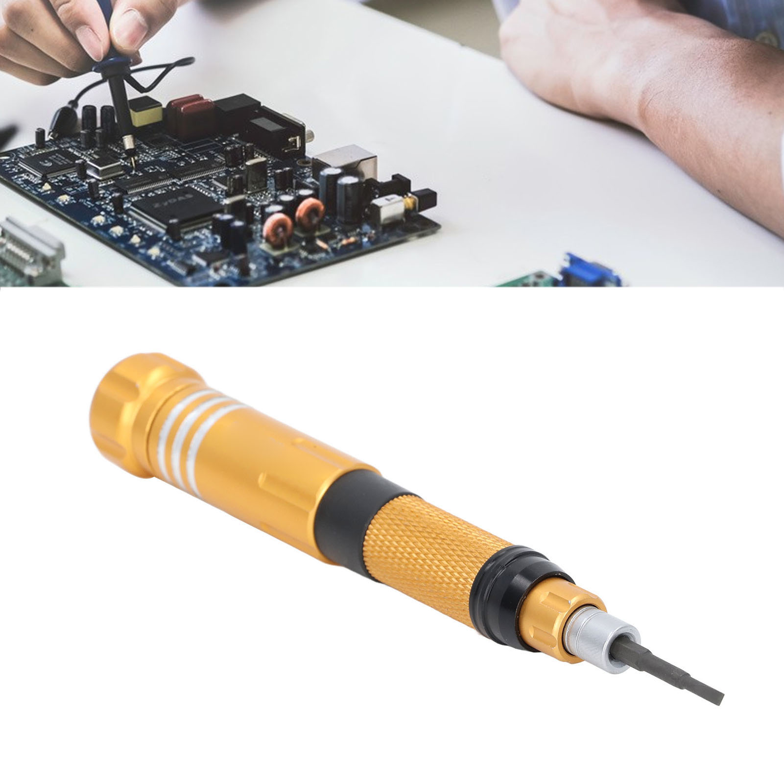 Heimwerker-schraubendreher-set, Kombination Für Die Reparatur Von Mobiltelefonen Und Laptops, Präzisionsschraubendreher-werkzeuge Und -instrumente, Schraubendrehergriff + Schraubendreherbit, 6-in-1-sc