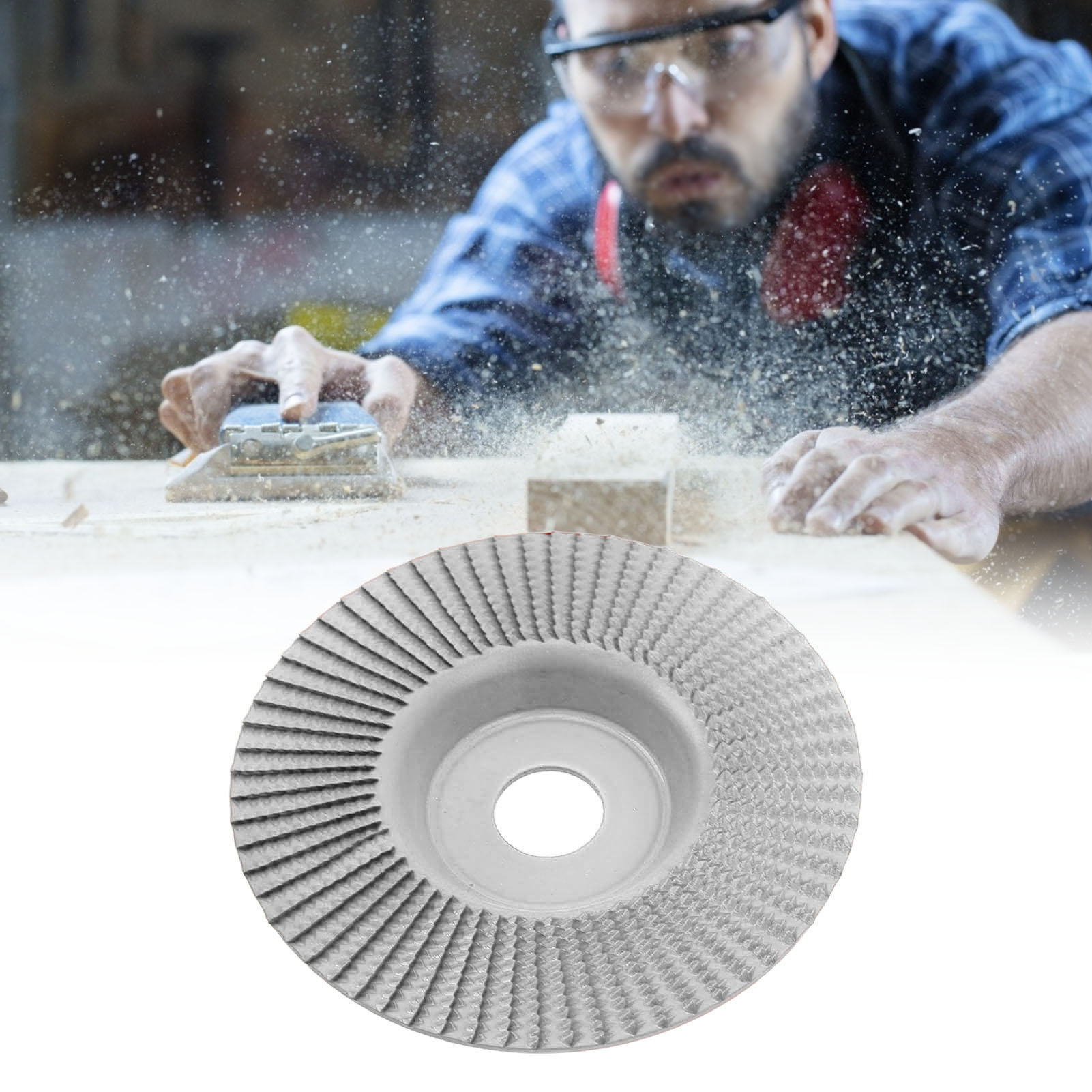 125-mm-flachpolierscheibe, Schleifscheibe Für Holzbearbeitung, Silber