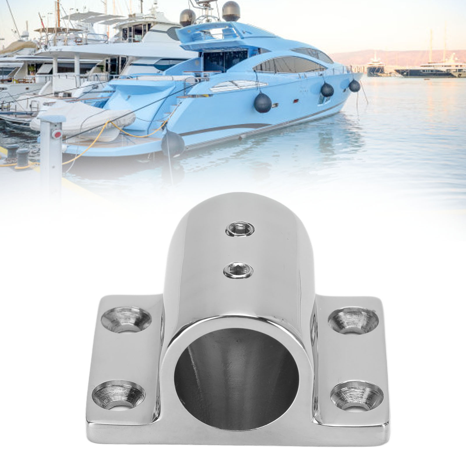Spezieller, Seewasserbeständiger Vierkantrohrsitz, Edelstahl 316, Doppelte Verstellschraube, Zubehör Für Die Schifffahrt, Yachtrohrsitz, Φ22mm.