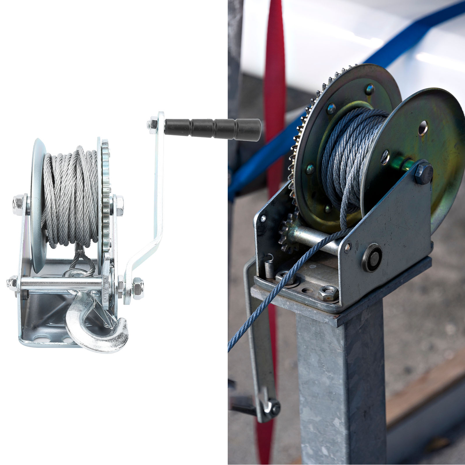544 Kg (1200 Lb) Selbsthemmende Handwinde, Kleine Winde, Kranzugmaschine, 544 Kg (1200 Lb) Winde