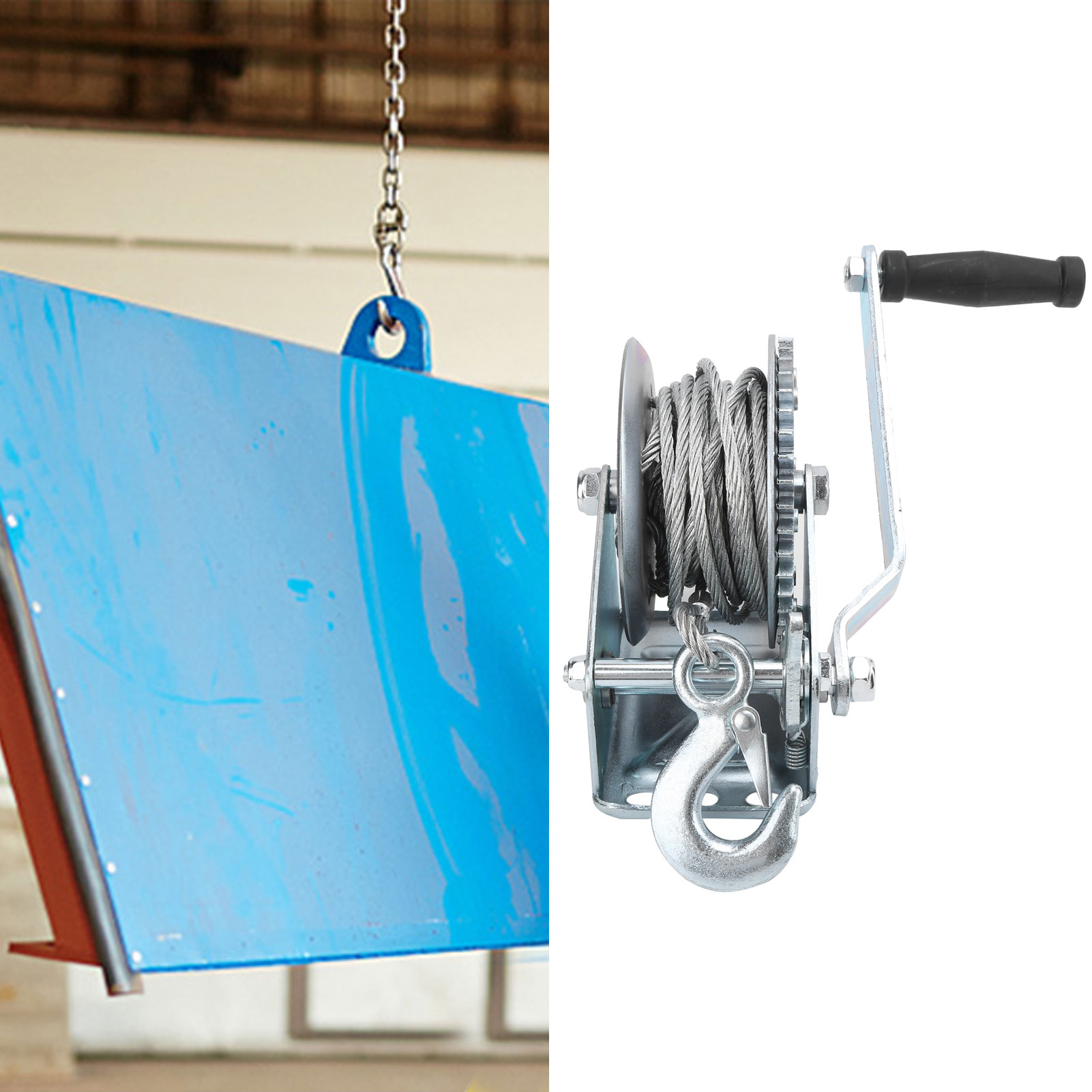 454 Kg (1000 Lb) Selbsthemmende Handwinde, Kleine Winde, Kranzugmaschine, 454 Kg (1000 Lb) Winde