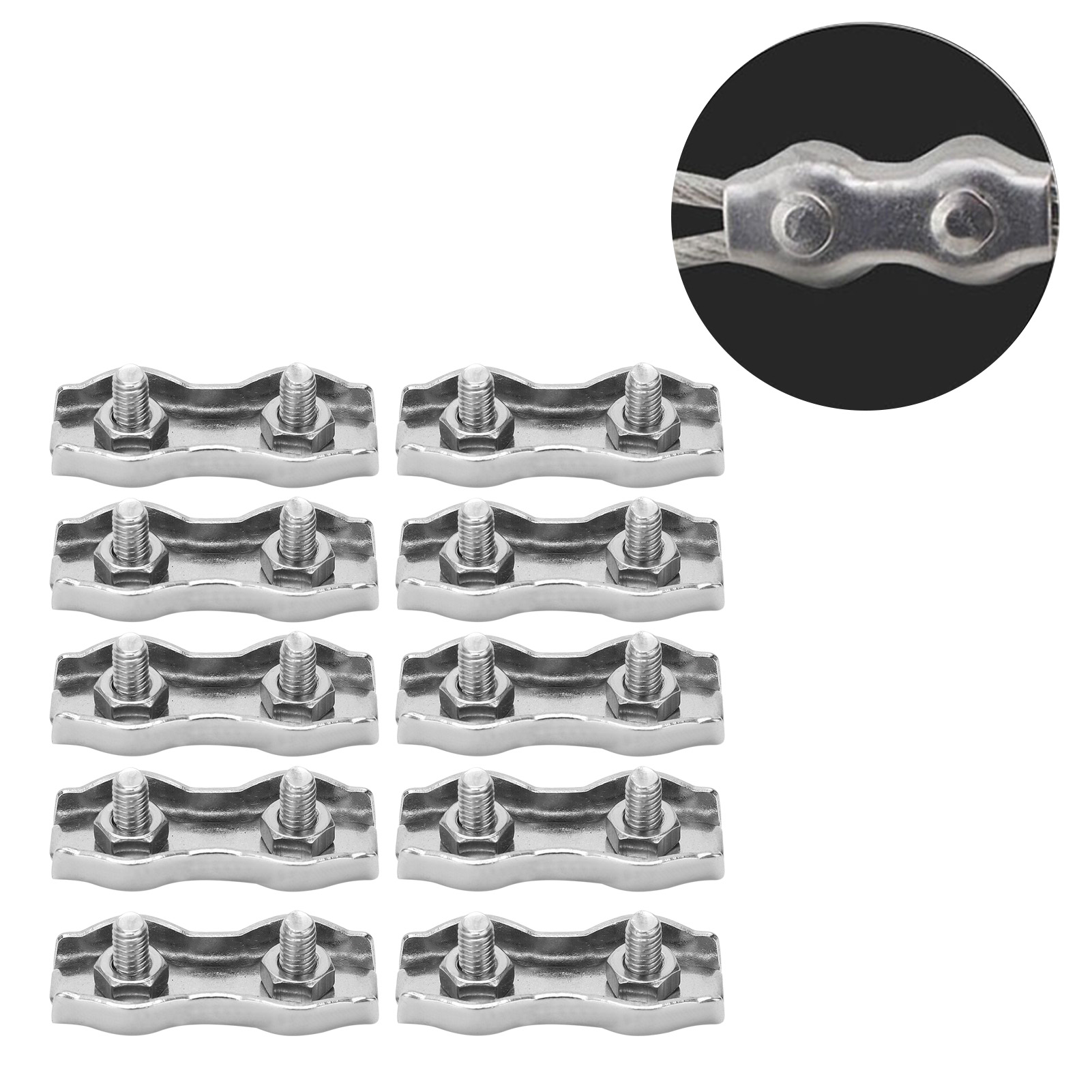 Packung Mit 10 Einfachen Kabelbindern Aus Edelstahl 304