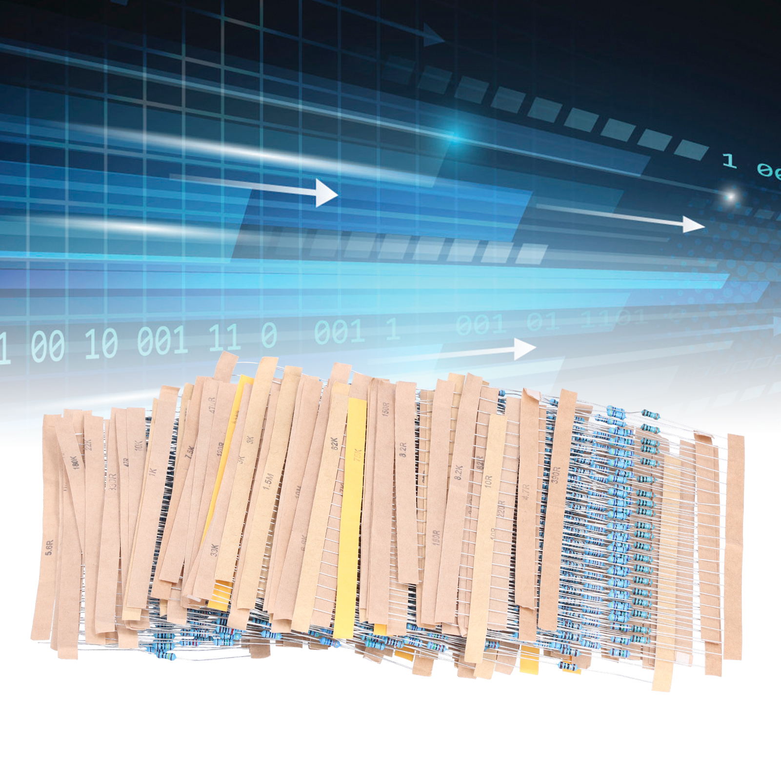 1280 1/4 W Metallfilmwiderstände, 64 Widerstandswerte, Je 20 Stück Von Jedem Gängigen Modell.
