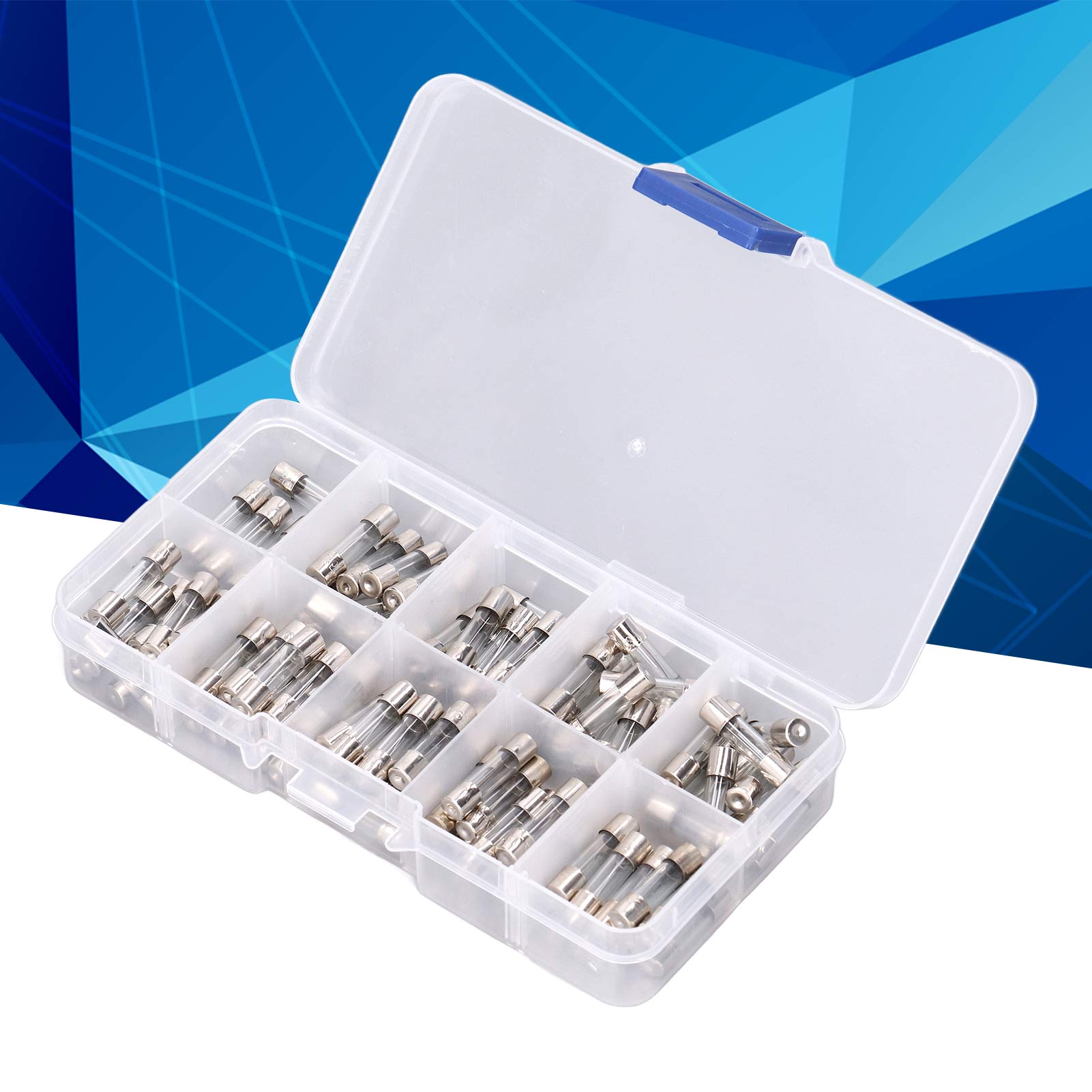 100 Stück Pro Packung, 5 X 20 Mm Durchmesser Glassicherungen, 0,2 A Bis 20 A, Gemischte Sicherungspackungen Zum Selbstzusammenstellen, 0 Bis 250 V.