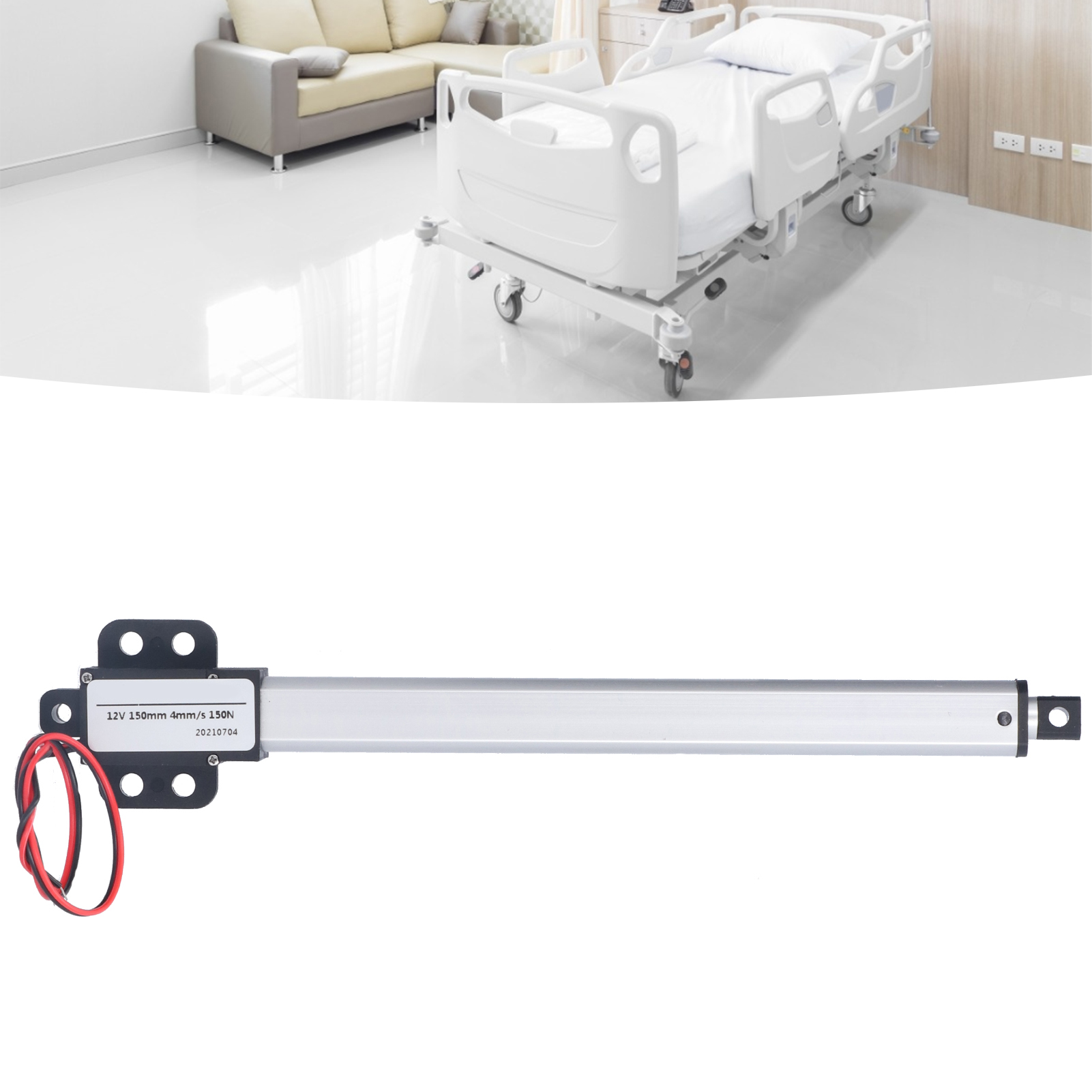 Miniaturisierter 150-mm-daumen-linearantrieb Mit Flügeln Für Haushaltsgeräte, Möbel, Medizintechnik Und Automobilindustrie. Elektrischer Daumenmotorantrieb. Hub: 150 Mm – 15 Mm/s – 50 N
