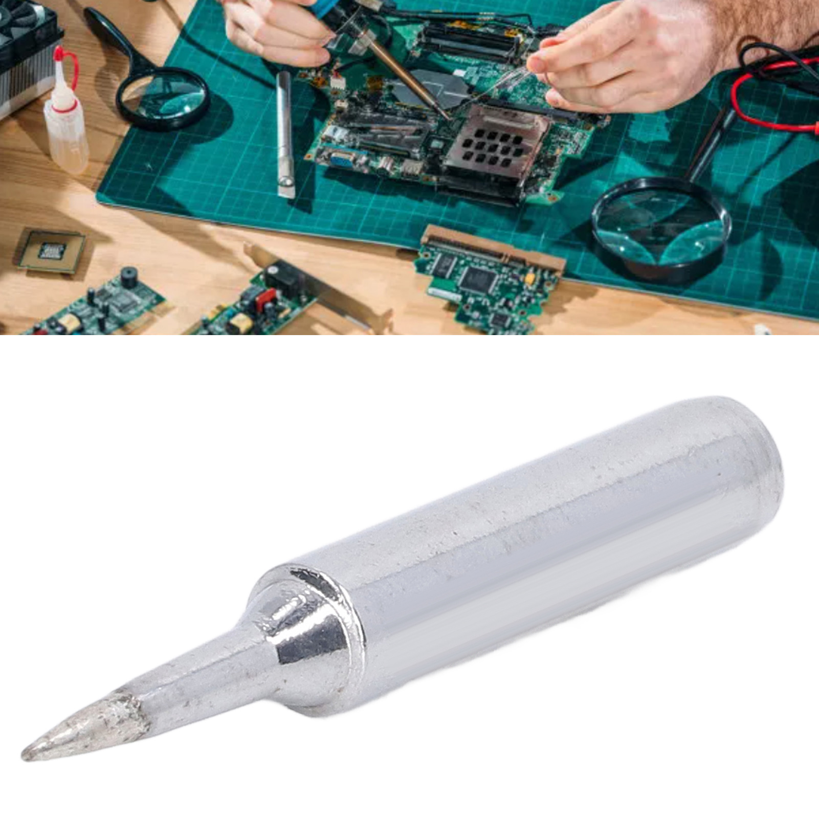 Sfd-900m-ti Lötstation, Universal-lötkolben Für Bleifreies Löten, Reparaturspitze I, Silber, Interne Heizung