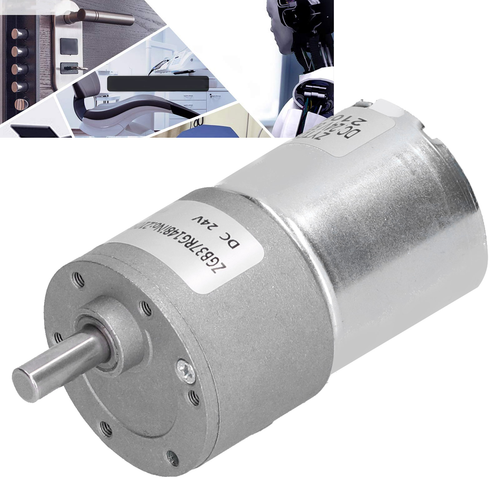 24-v-gleichstrom-getriebemotor, Drehmomentstarker Mikrountersetzungsmotor, Exzentrische Abtriebswelle, Untersetzungsgetriebe Mit 37 Mm Durchmesser Zgb37rg 33r-24v
