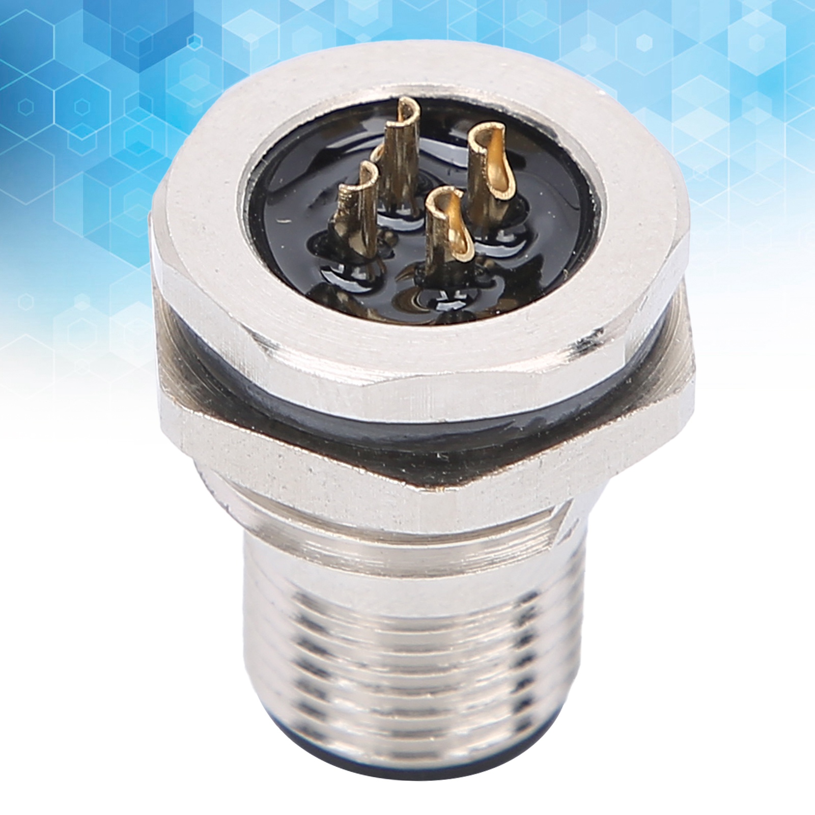 M12-f-p4 Rückseitige Montagebuchse, Wasserdichter M12-stecker