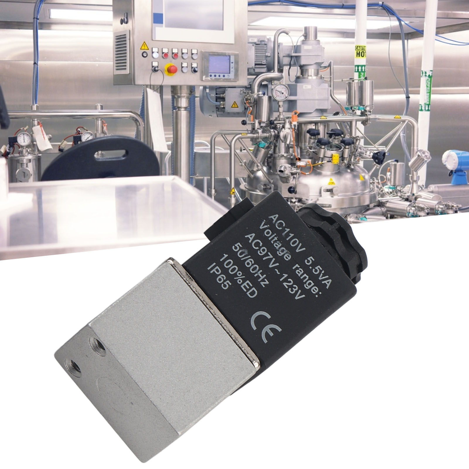 2v025-06 Zweiwege-magnetventil, Normalerweise Offen, Geräuschlos Und Ölfrei, Ac110v, Speziell Für Ölfreie Luftkompressoren Entwickelt.