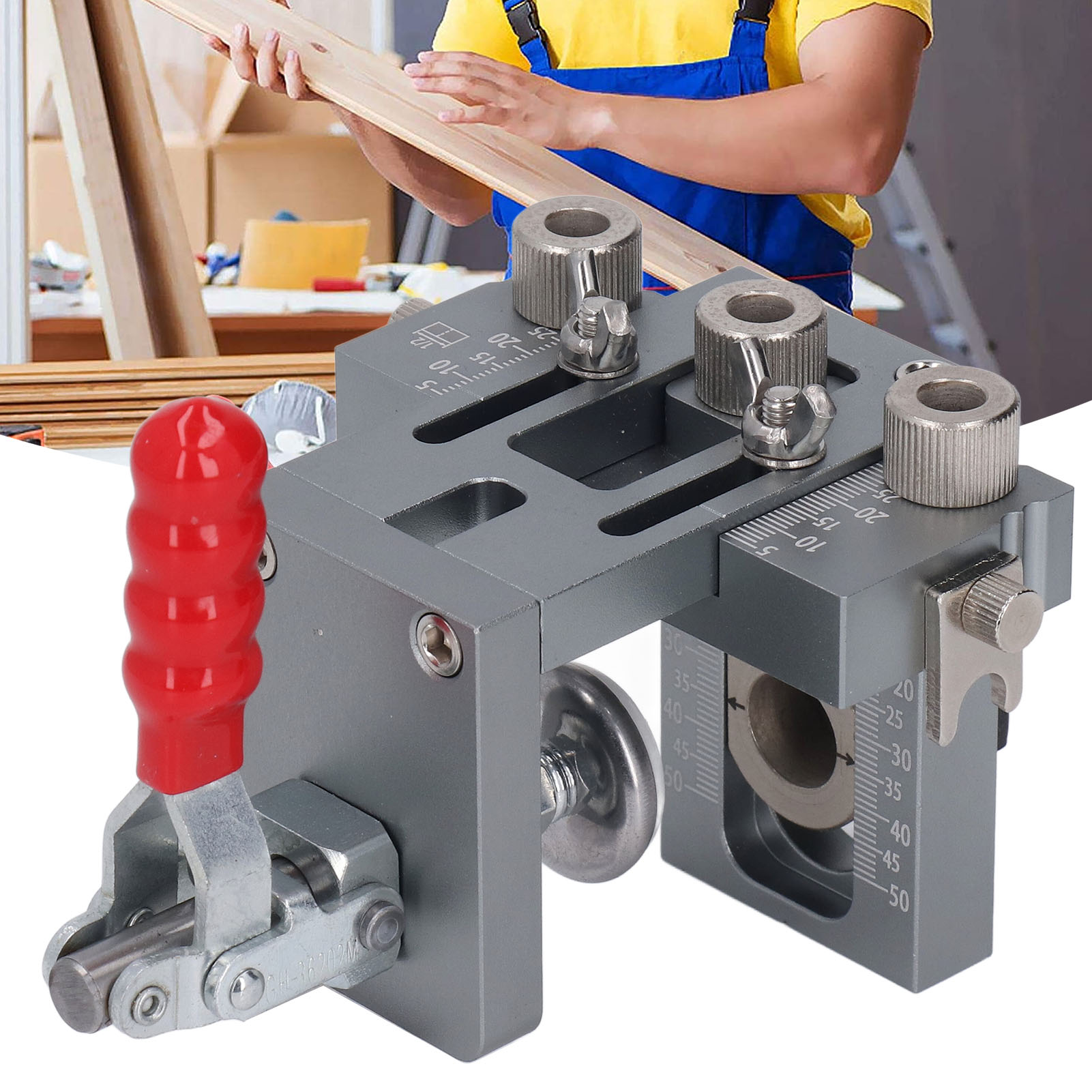 3-in-1 Schnellspann-bohrpositionierungsset Für Die Holzbearbeitung