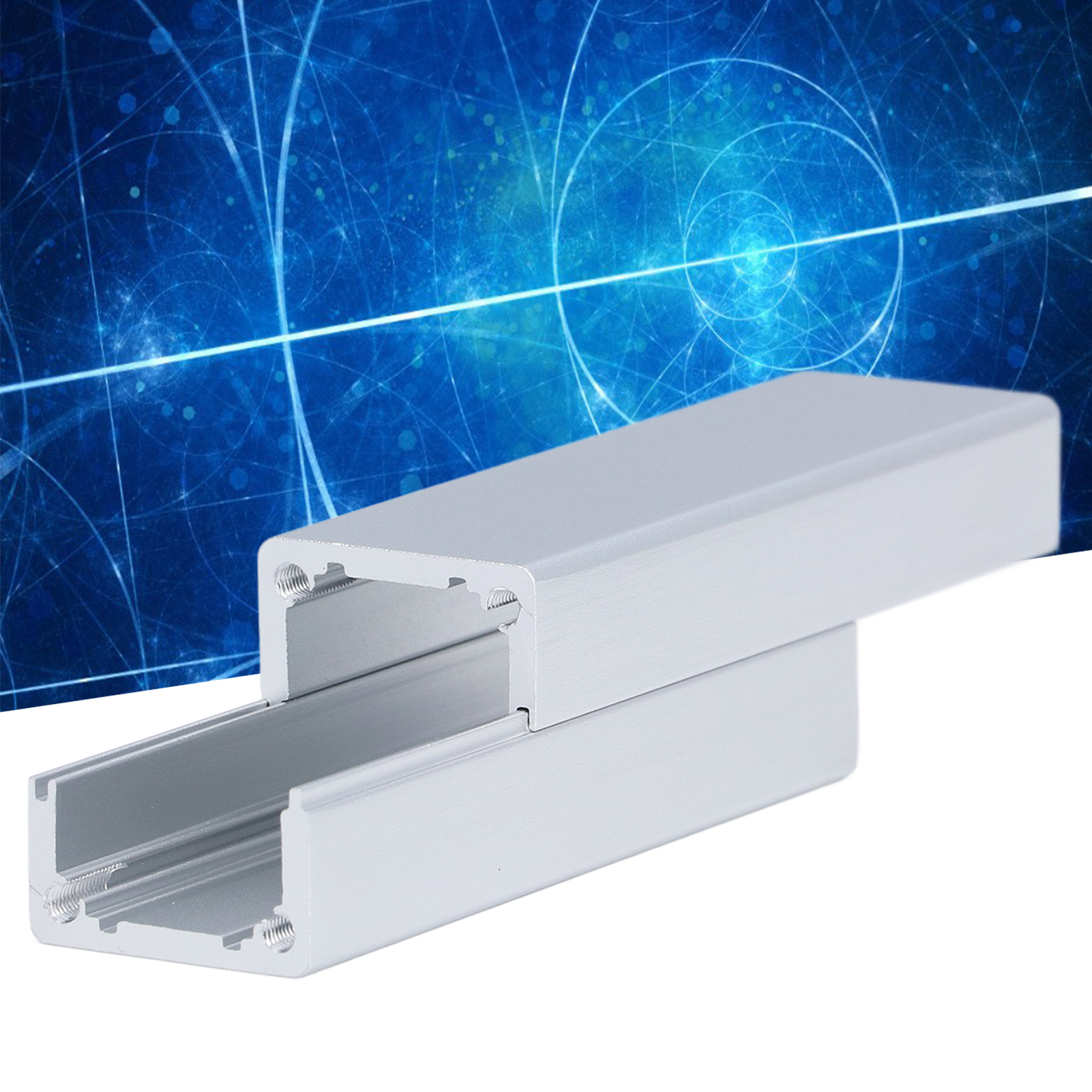 Kompaktes Aluminiumgehäuse 25 X 25 X 80 Mm, Sandsilberfarben, Mit Flacher Frontplatte, Geteiltes Aluminiumgehäuse, Aluminiumgehäuse Für Reduzierten Verkabelungsaufwand, Gprs-aluminiumgehäuse, Halboffe