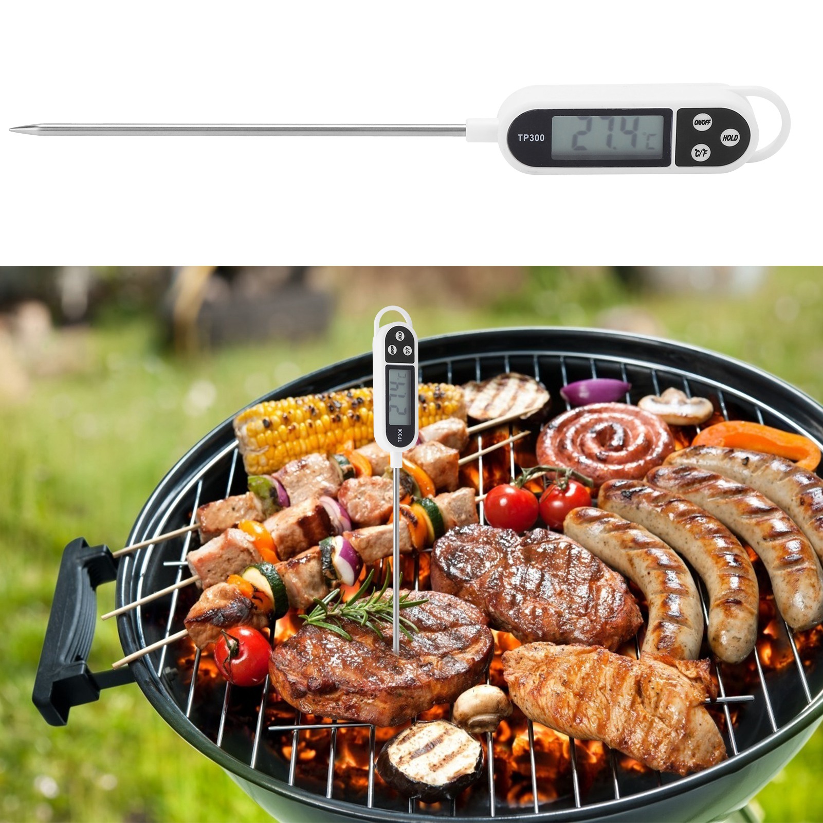 Mittelfühlerthermometer, Lebensmittelthermometer, Haushaltsthermometer, Öl- Und Wasserthermometer