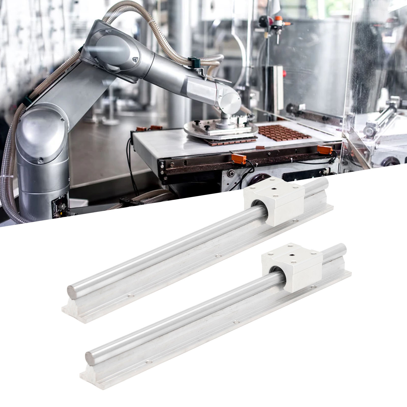 Satz Aus 2 Sbr12 300-mm-linearführungen, Vollflächig Gelagerte Linearführungen Mit Linearlagergehäuse, Cnc-gefräste Teile