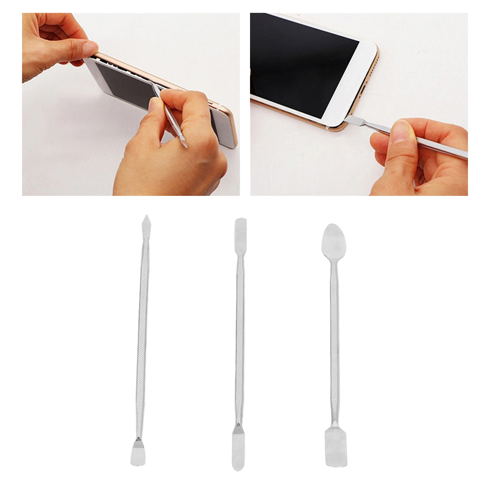 3-teiliges Universelles Handy-reparaturset, Inklusive Metallhebel Und Handwerkzeugen Zum Zerlegen Und Reparieren Von Mobiltelefonen.