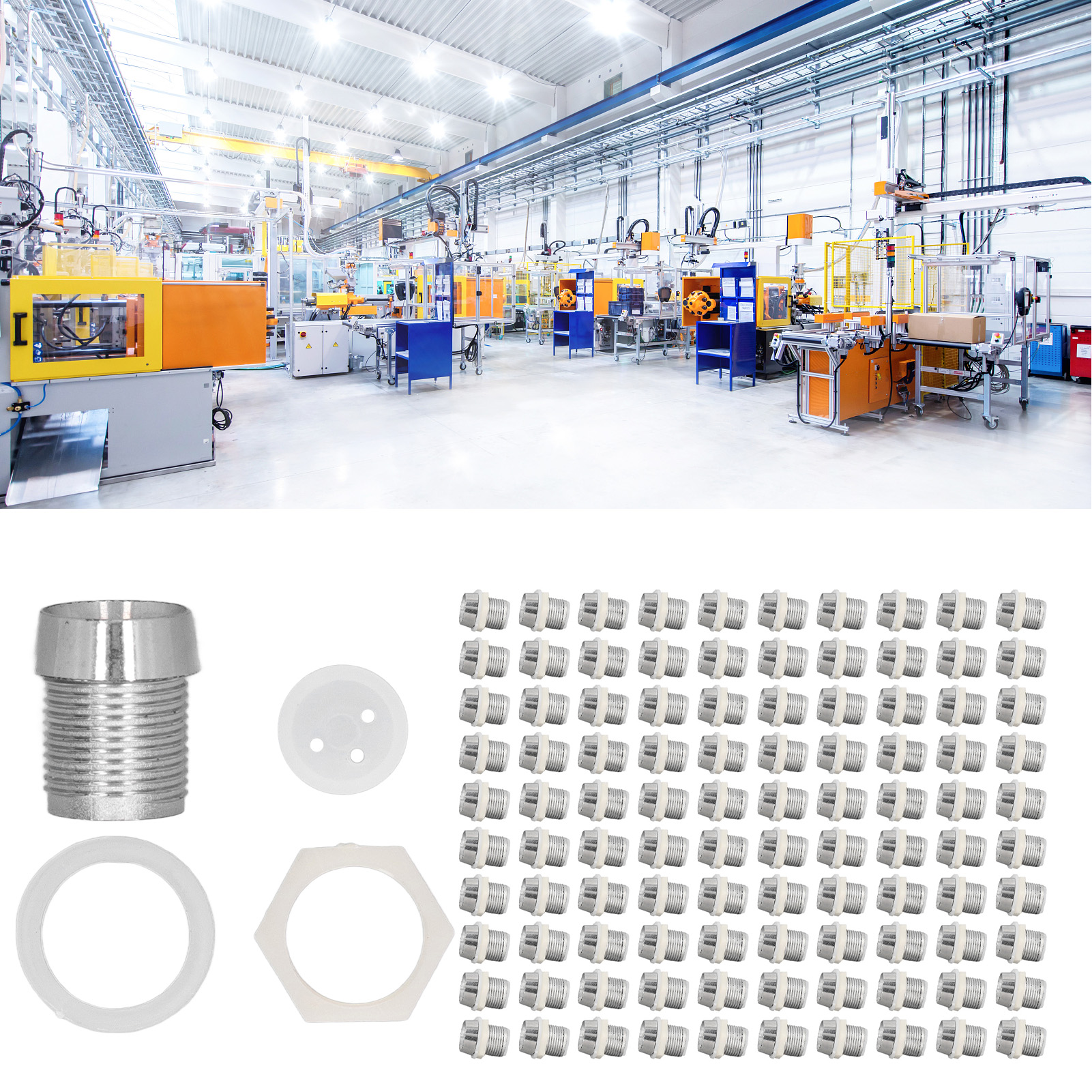 Es Werden Jeweils 100 Sets Verkauft, Bestehend Aus Einer Verchromten Fassung Für 10-mm-leds, Einer Fassung Für 10-mm-leds Und Einer Lampenabdeckung.