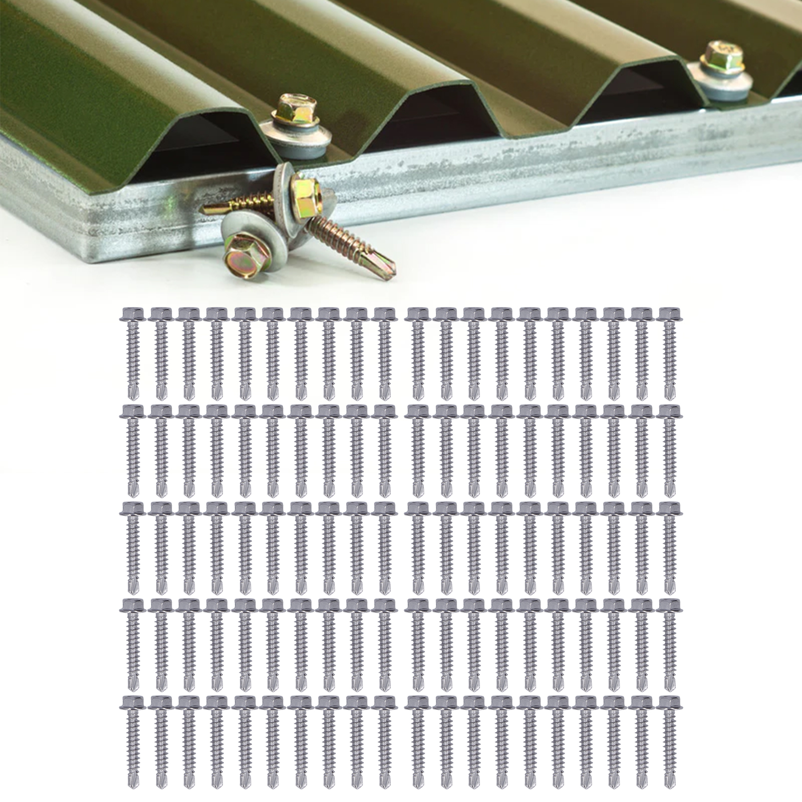 410 Edelstahl-außensechskant-selbstbohrschrauben, 4,225 Mm Und 4,825 Mm.