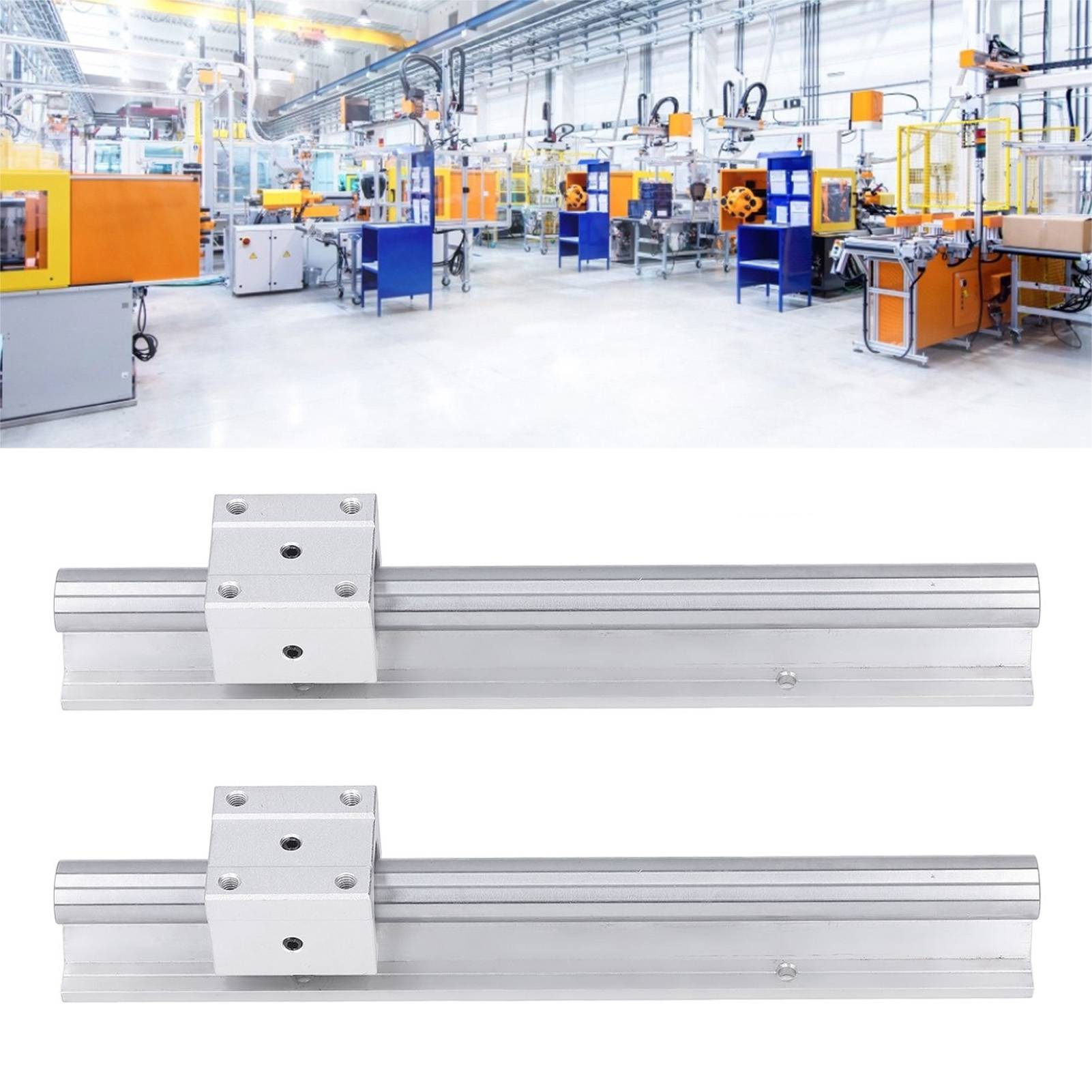 Satz Aus 2 Sbr20 Linearführungen, 300 Mm, Vollflächig Gelagerte Linearführungen Mit Linearlagergehäuse, Cnc-gefräste Teile