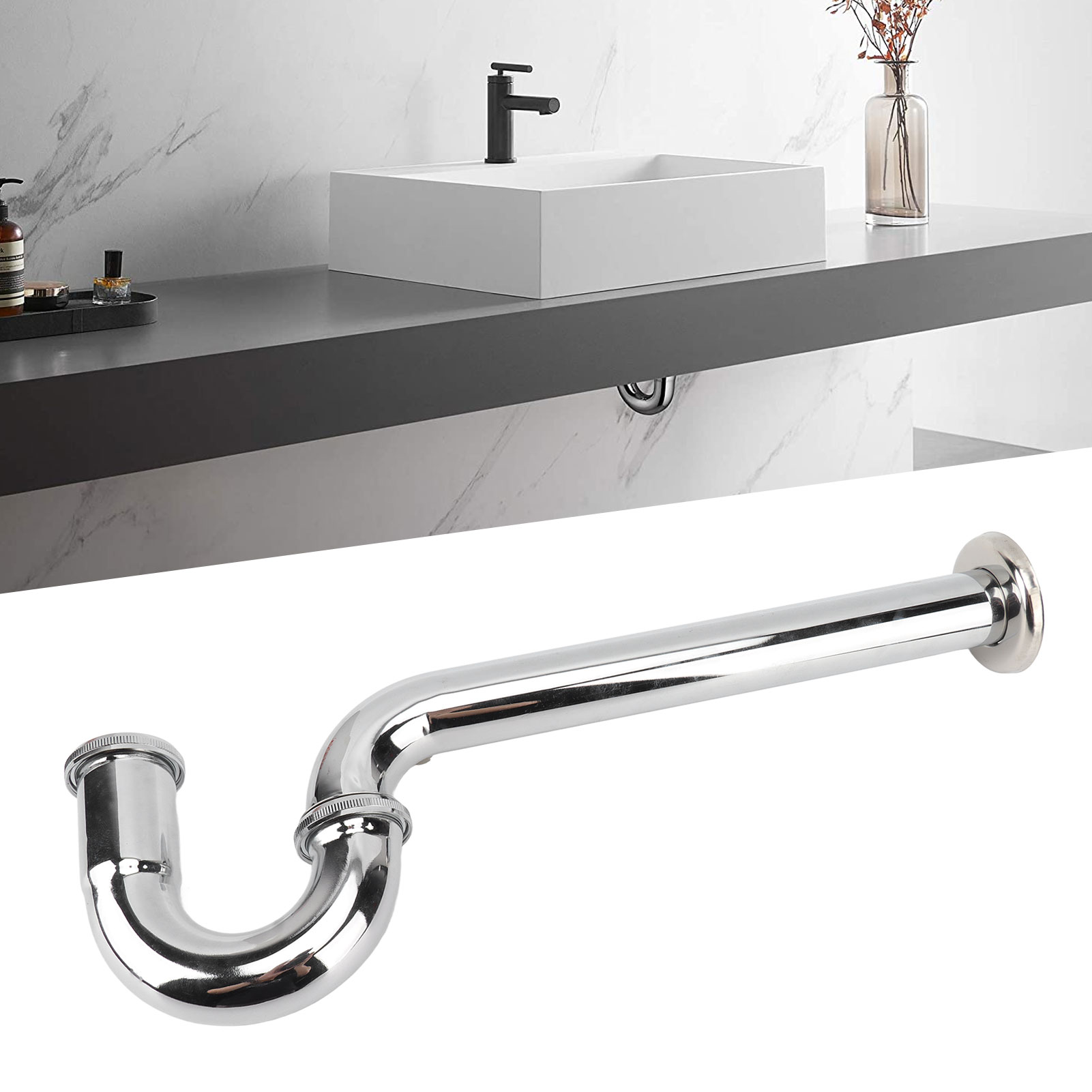 Ablaufgarnitur Aus Messing Für Waschbecken, Geruchsverschluss, G-zoll-gewinde, 1-1/4"-zulauf