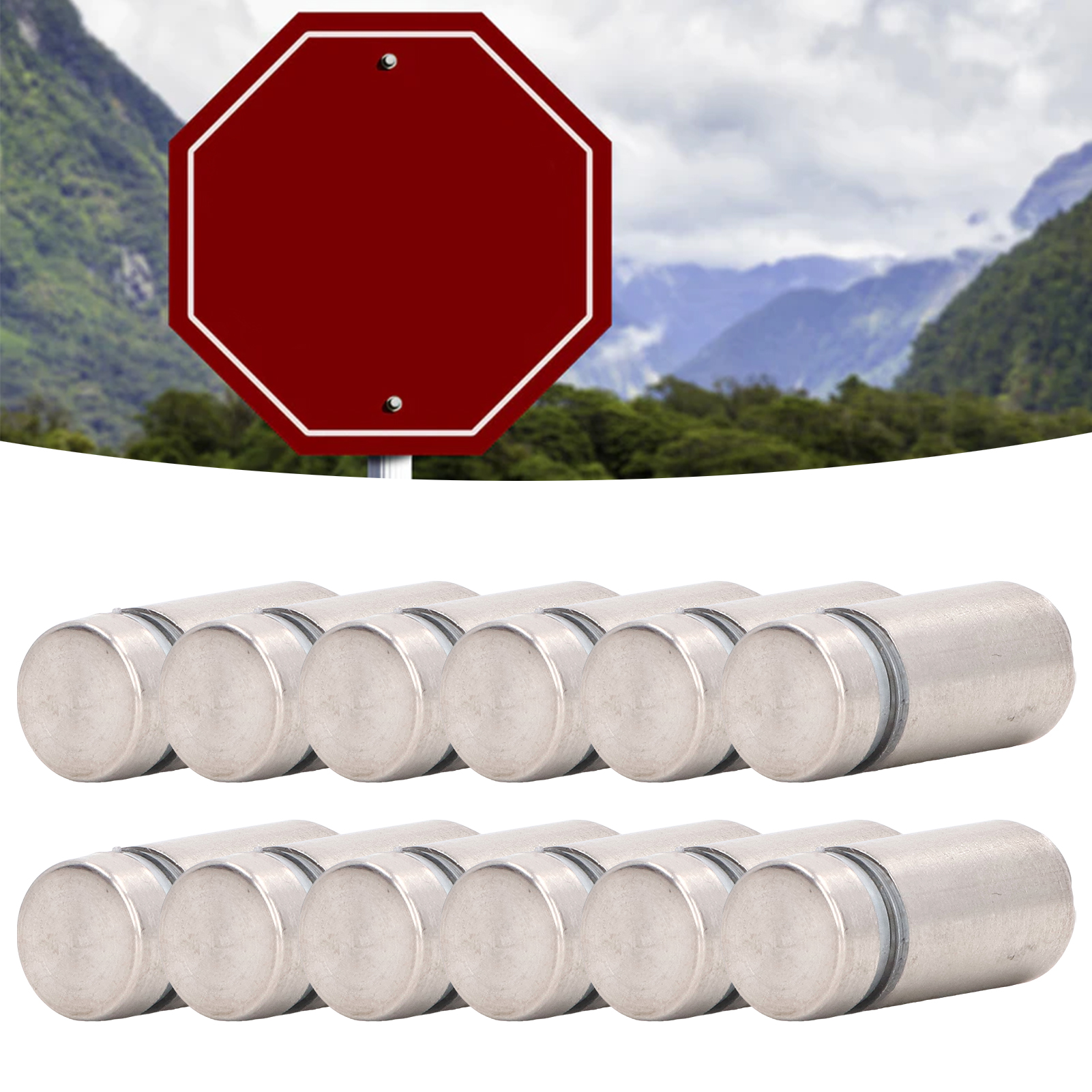 Set Mit 12 Edelstahl-befestigungsschrauben, 1/2 X 1 Zoll Wandbefestigungsschrauben, Werbeschrauben-set Zur Montage Von Acryl-fotorahmen Und Glasbeschlägen.