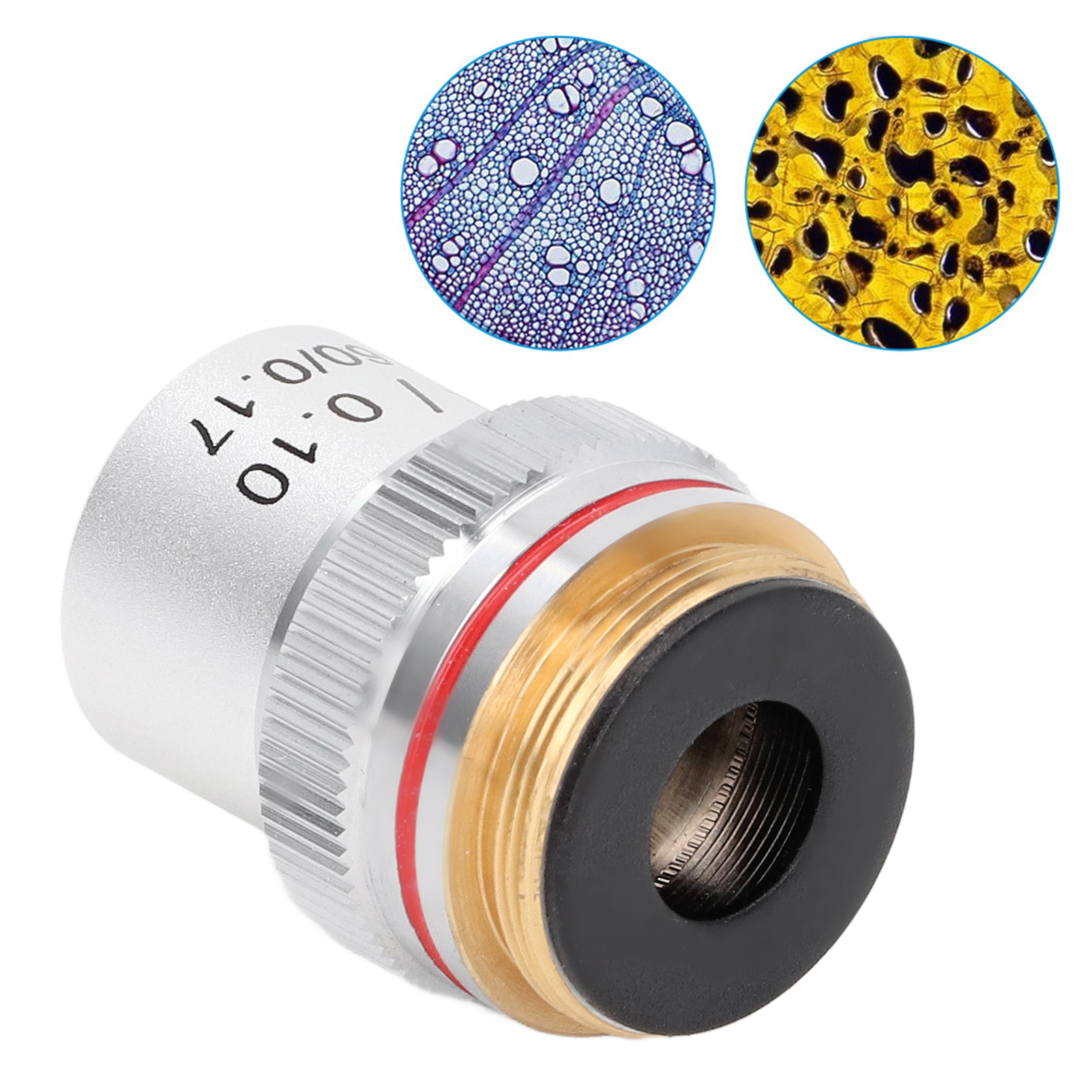 4-faches Mikroskopobjektiv, 195 Achromatisches Objektiv, Silbernes Mikroskopobjektiv, 20,2 Mm Gewinde, Mikroskopobjektiv In Standard-rms-größe.