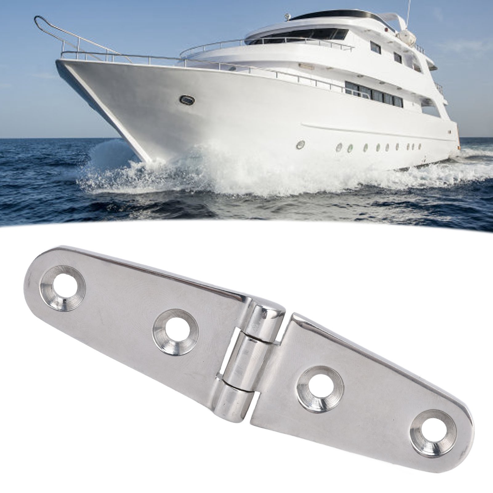 Vierlochscharnier Aus Edelstahl 316 Zy-hy-010, 103 X 27 X 4 Mm, Mit Lager, Für Schiffs- Und Yachtzubehör.