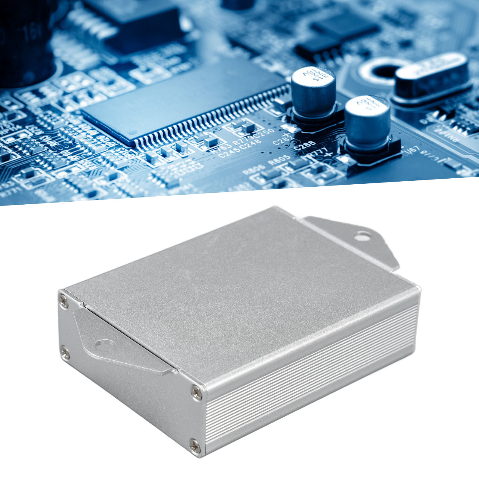 Gehäuse Aus Sandfarbener, Silberfarbener Aluminiumlegierung, 24 X 64 X 80 Mm, Aluminium-gps-gehäuse, Leiterplattengehäuse, Aluminium-decodergehäuse