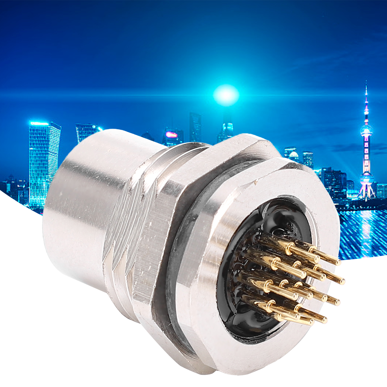 Rückseitiger Metallstecker M12-f1-s12, F1-drahtanschluss, 12-polig, Ip67 Wasserdicht