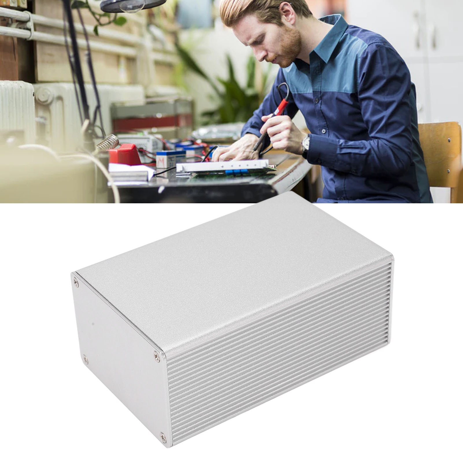 Gehäuse Aus Sandfarbenem, Silberfarbenem Aluminiumlegierungsmaterial, 43 X 66 X 100 Mm, Aluminiumprofilgehäuse, Gprs-aluminiumgehäuse, Aluminiumgehäuse Für Leiterplatten