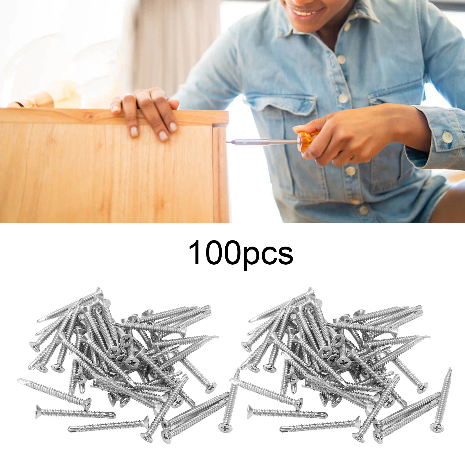 100 Phillips-senkkopfschrauben Aus Edelstahl 304, Nennlänge 50 Mm, M4.8-16