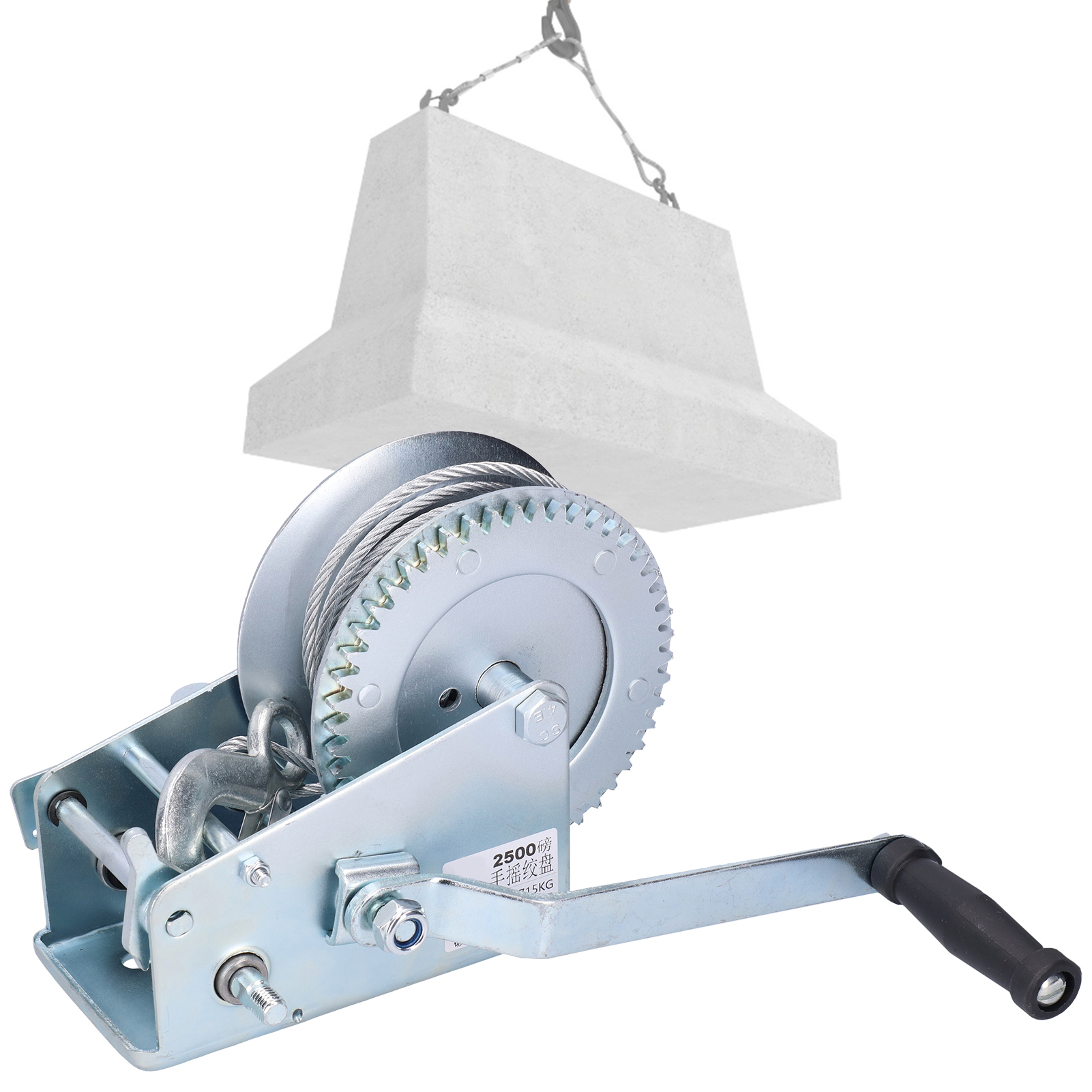2500-pfund-selbstsicherungs-handwinde, Kleine Winde, Kranzugmaschine, 2500-pfund-winde