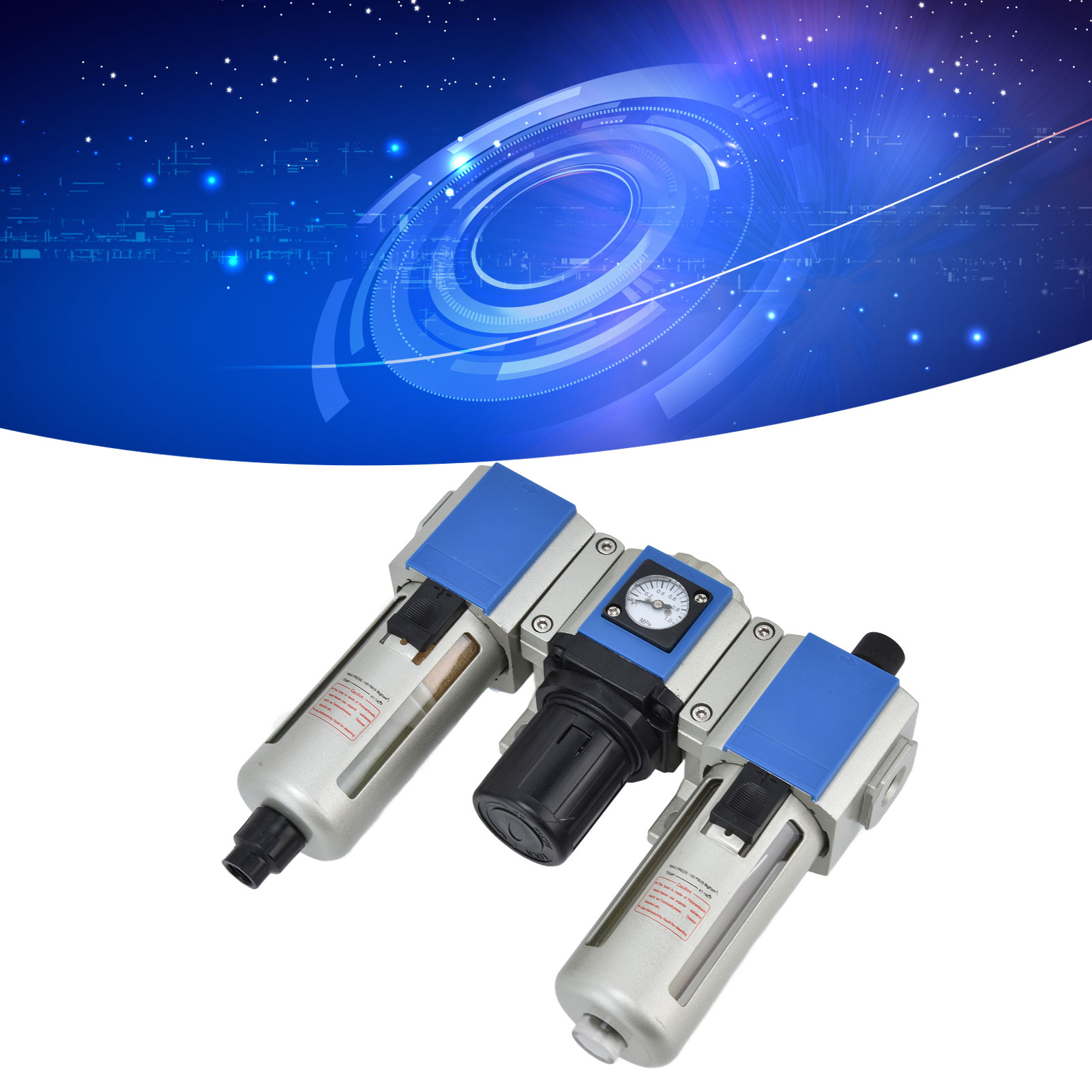 Airtac Gc300-serie Kombinationsluftfilter, Gc300-08 Dreifacheinheit