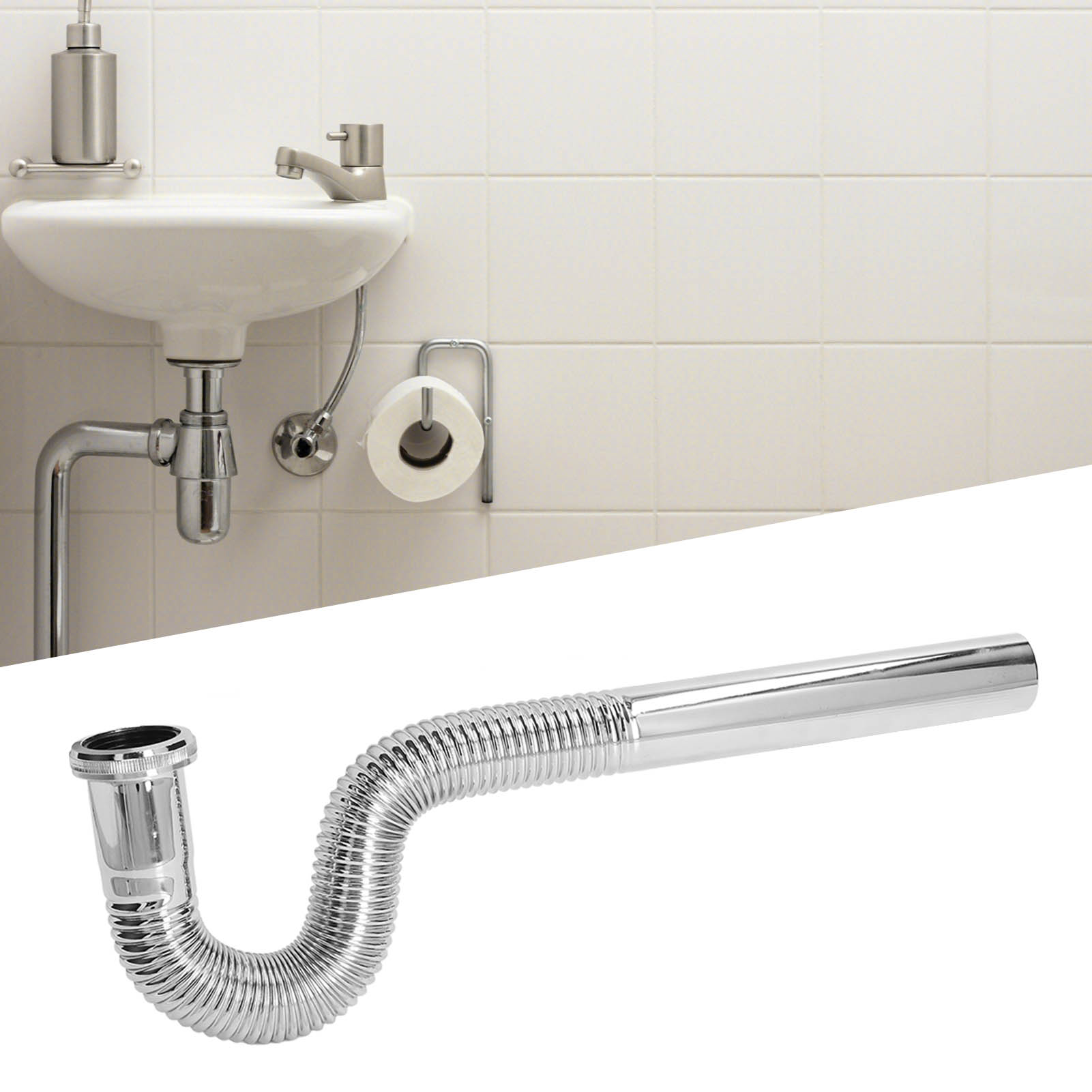 Flexibler Und Verstellbarer Ablaufdeckel Aus Gewelltem Messing, Geruchsdicht, Mit Geruchsdichter Prallplatte, G 1-1/4'' Zollgewinde, Einlass.