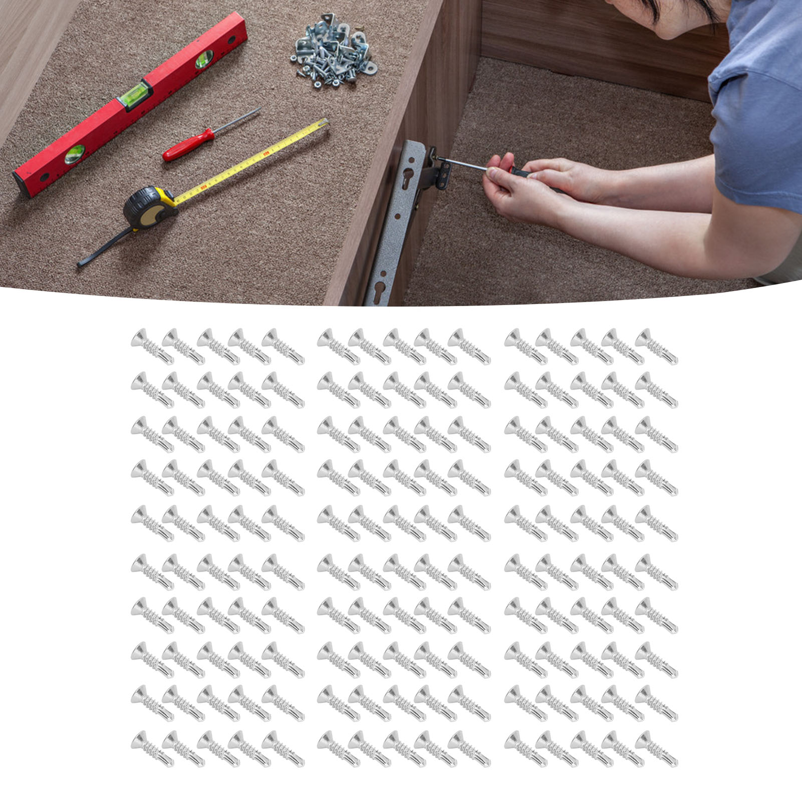 150 Phillips-senkkopfschrauben Aus Edelstahl 304, Nennlänge 19 Mm, M4,8-16