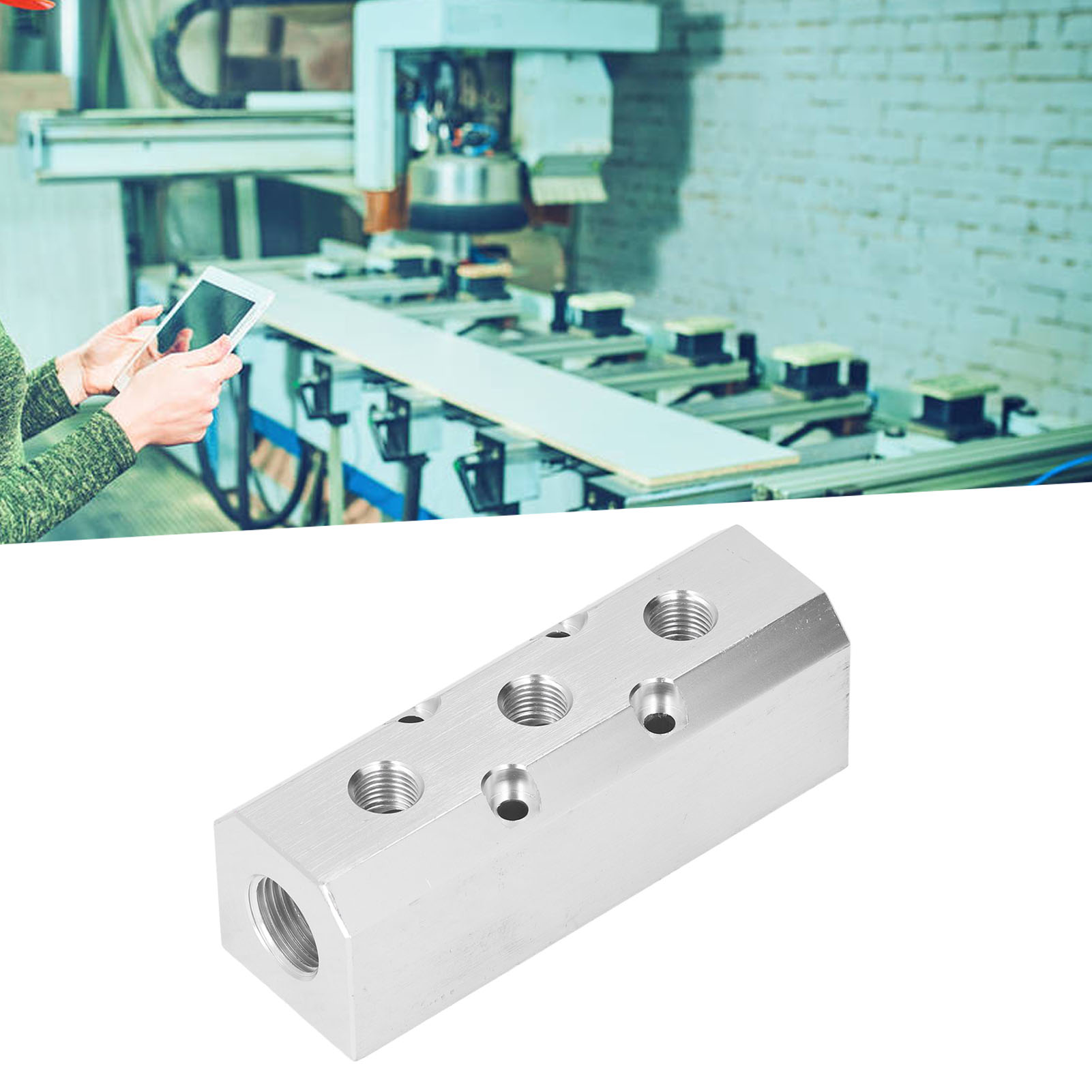 Hochleistungs-luftverteiler Und Abluftsockel 40 X 40 Mm, G1/2 Einlassanschluss, G1/4 Auslassanschluss, Sy40-02-3f