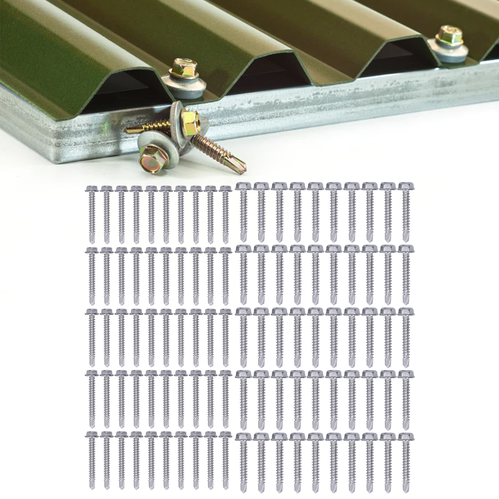 410 Edelstahl-außensechskant-selbstbohrschrauben, 4,232 Mm Und 4,832 Mm.