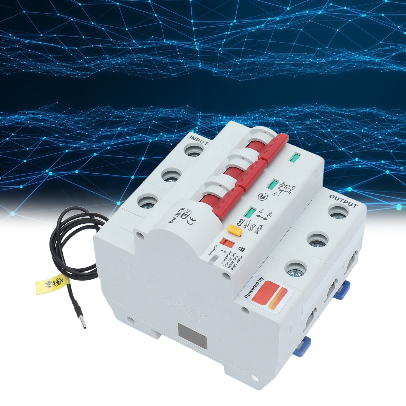 Intelligenter 3-poliger Schalter Mit Fernbedienung, Wlan Und Bluetooth, 32-a-leistungsschalter