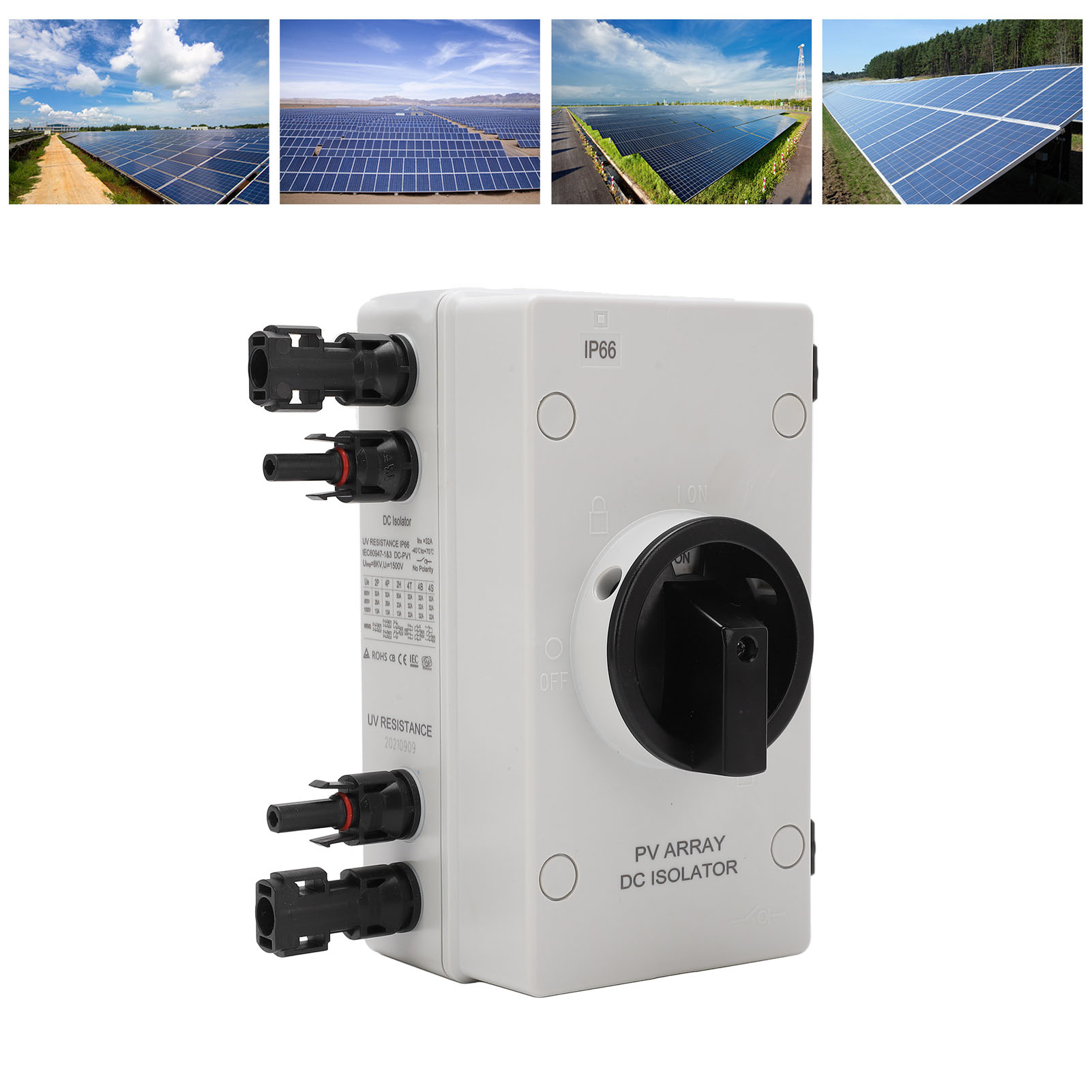 Wasserdichter 1000-v-dc-photovoltaik-trennschalter, 32 A Stromstärke, Wasserdichter Trennschalter Zur Umschaltung Auf Gleichstrom-photovoltaiksysteme